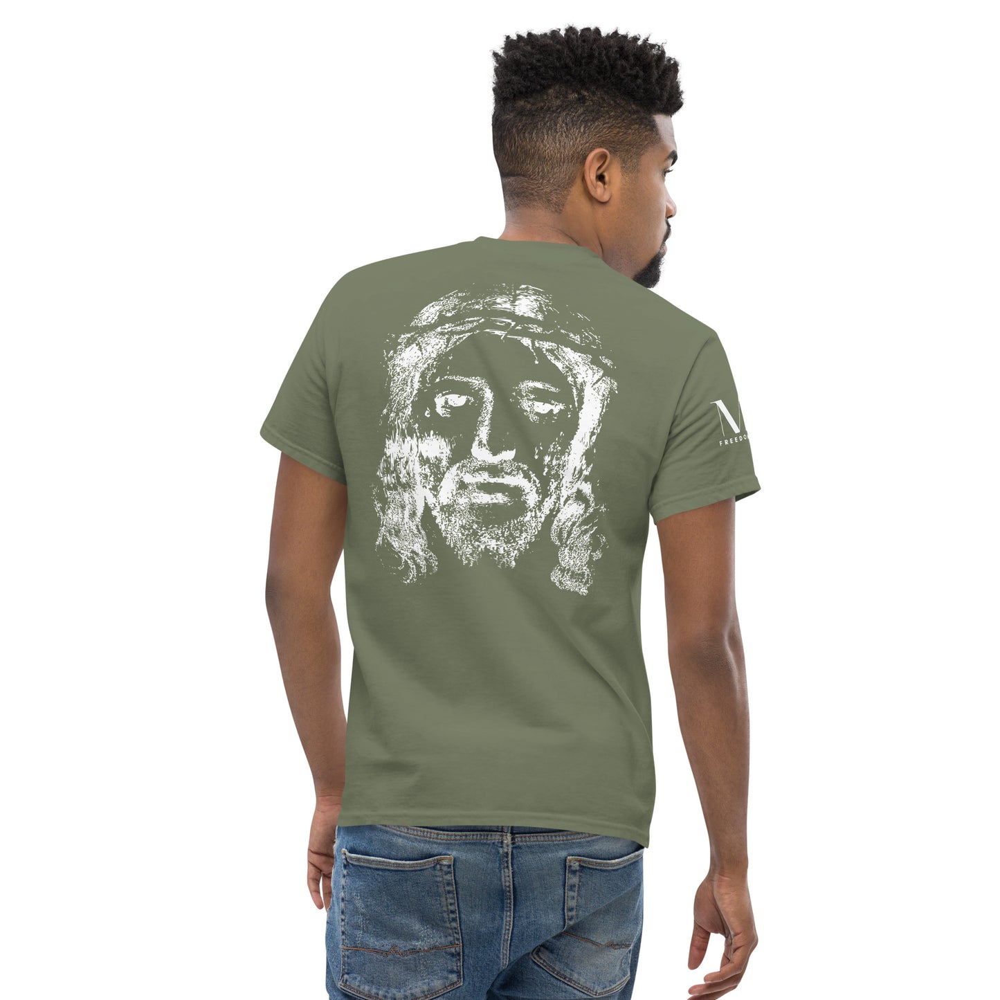 He's Got My Back Men's classic tee W/White Print