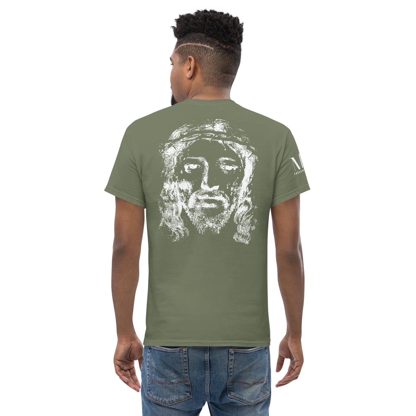 He's Got My Back Men's classic tee W/White Print