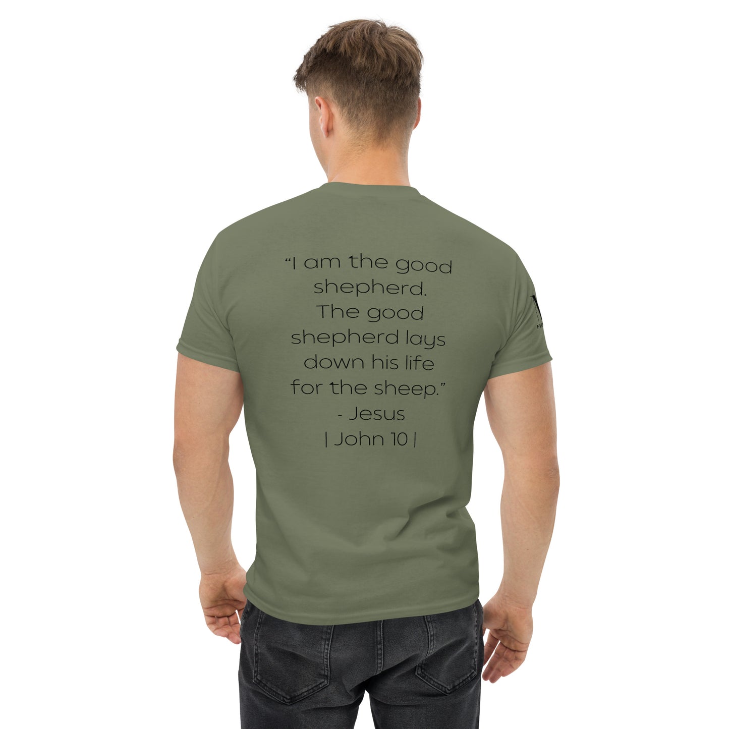 The Good Shepherd Men's classic tee W/Black Print