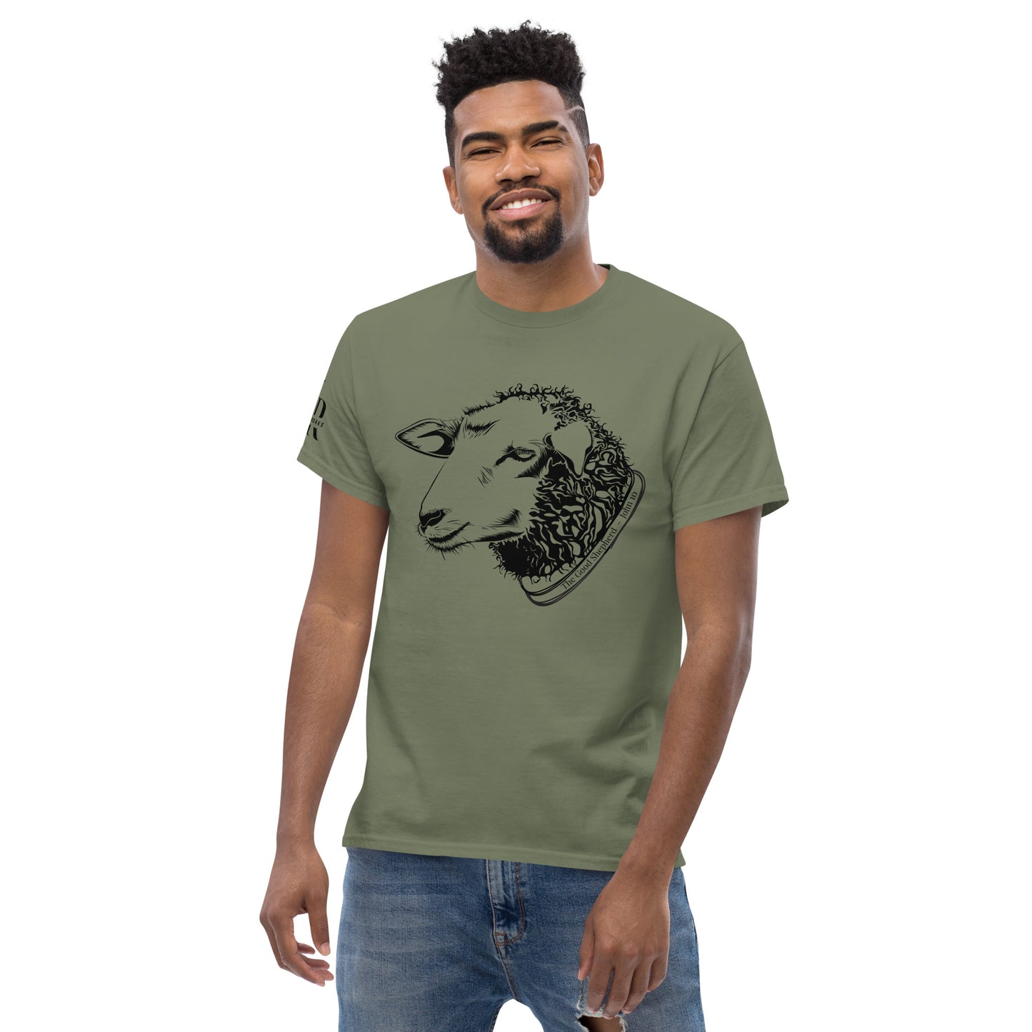 The Good Shepherd Men's classic tee W/Black Print