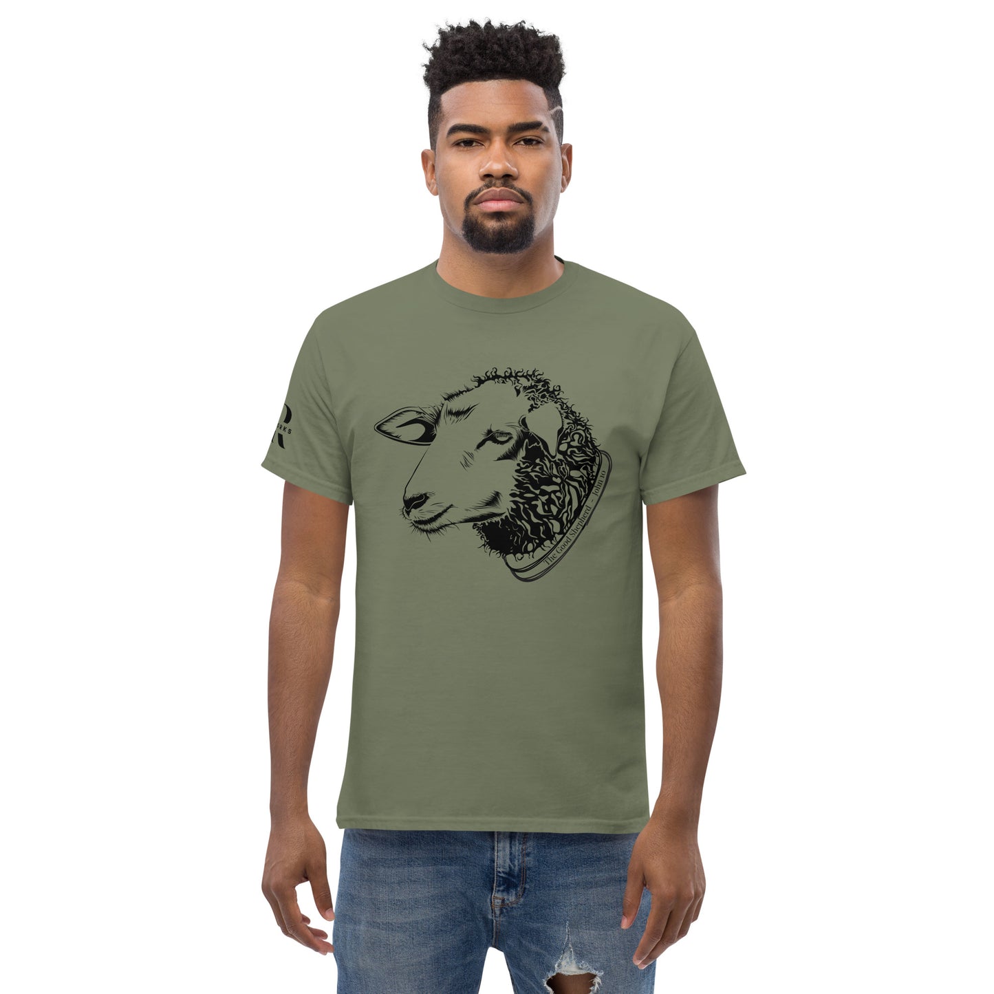 The Good Shepherd Men's classic tee W/Black Print