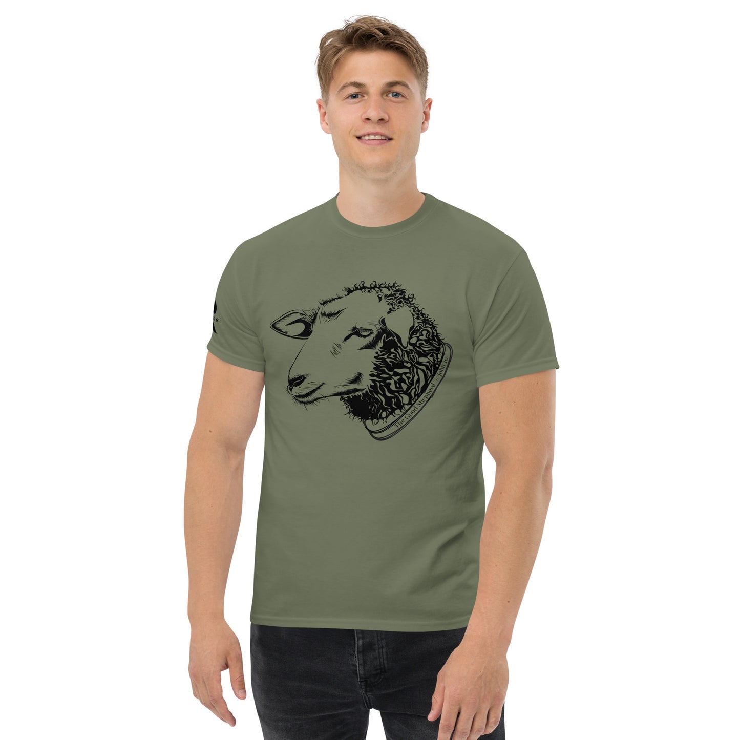 The Good Shepherd Men's classic tee W/Black Print
