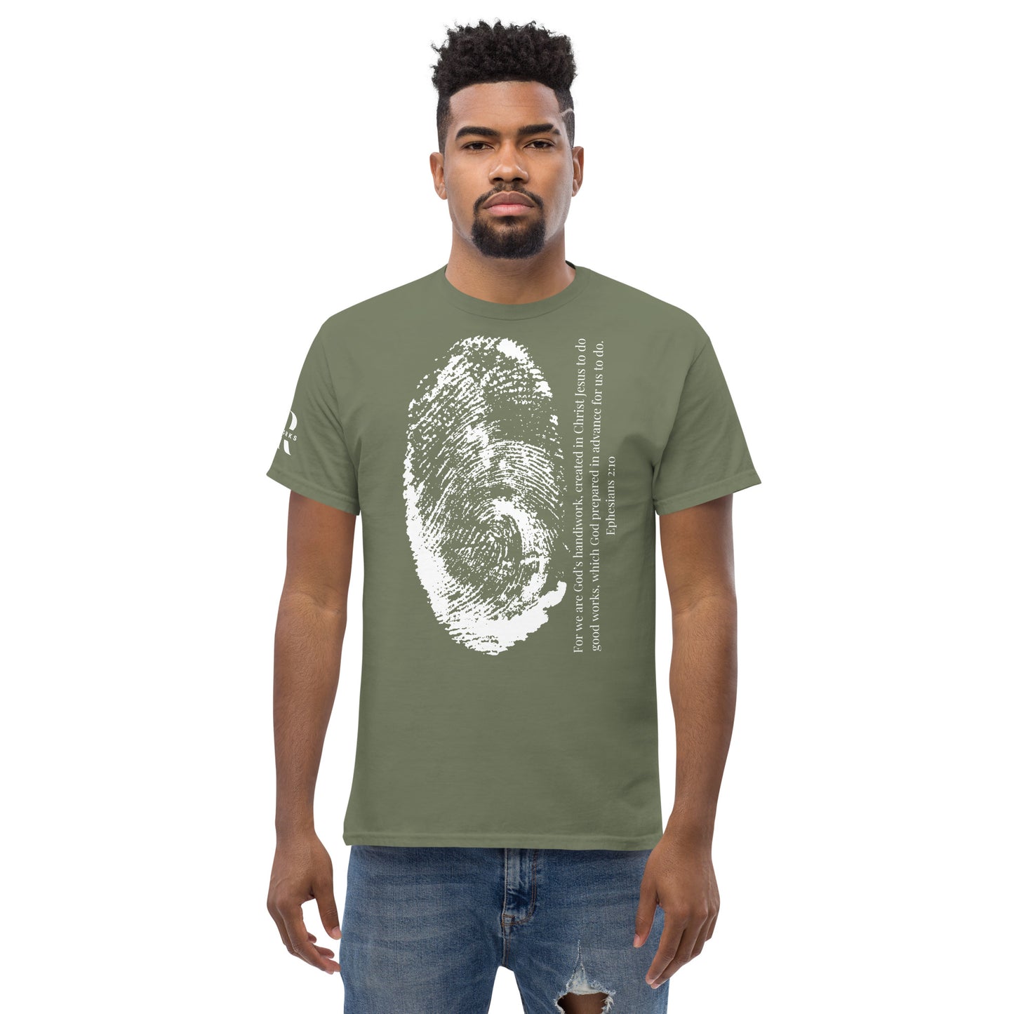 Fearfully And Wonderfully Made Men's classic tee W/White Print