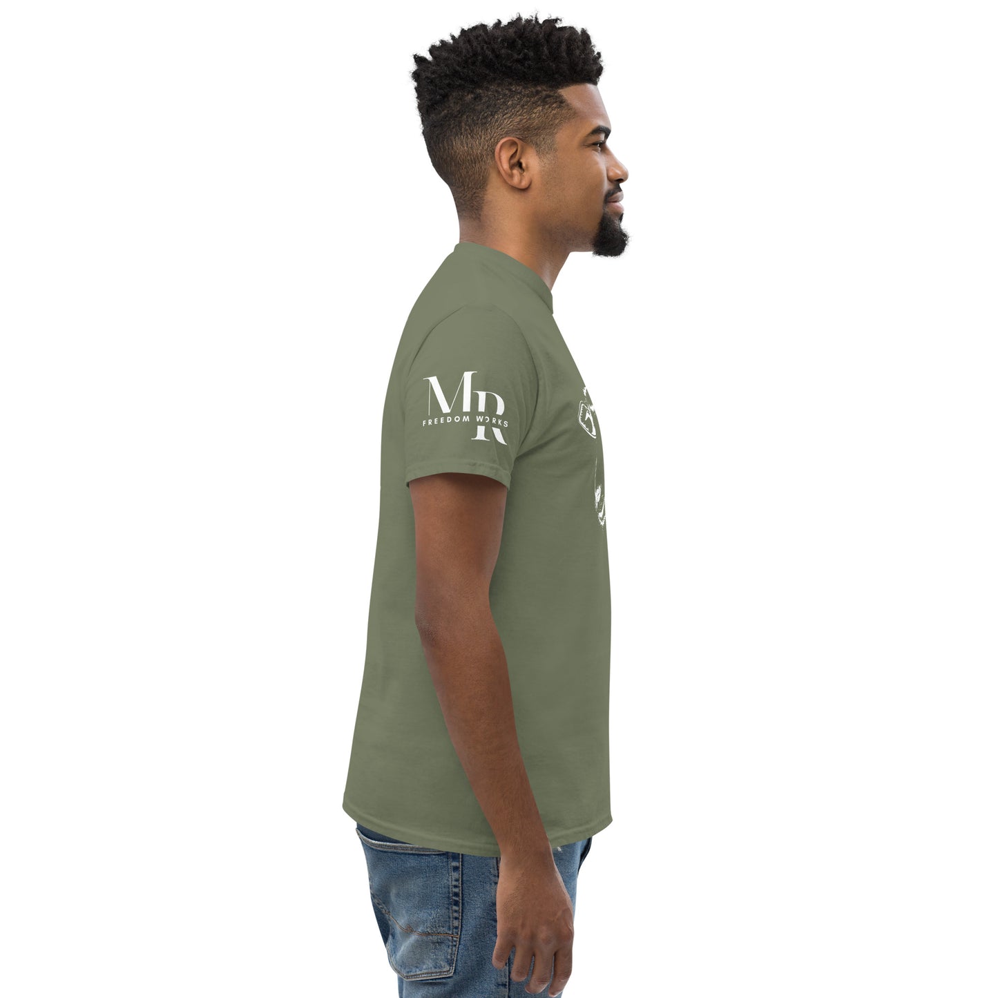 The Good Shepherd Men's classic tee W/White Print