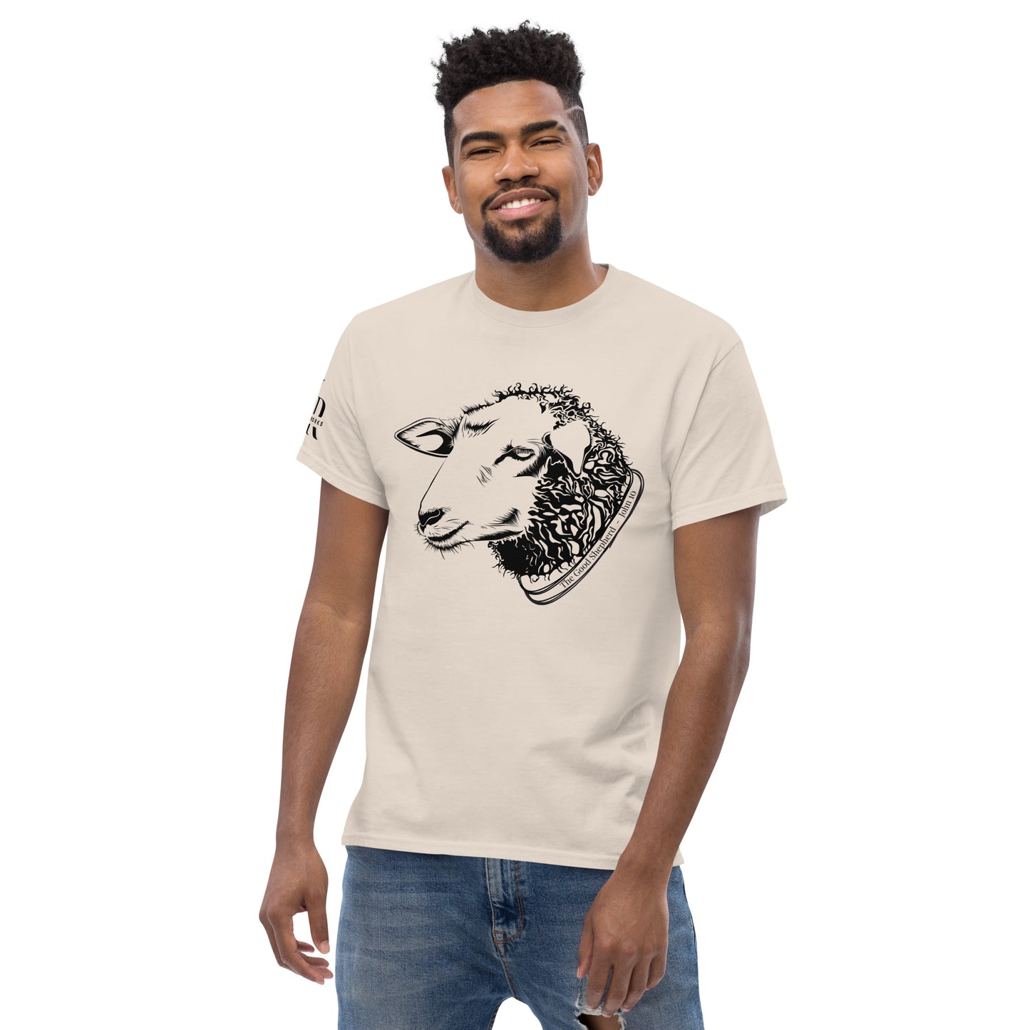 The Good Shepherd Men's classic tee W/Black Print