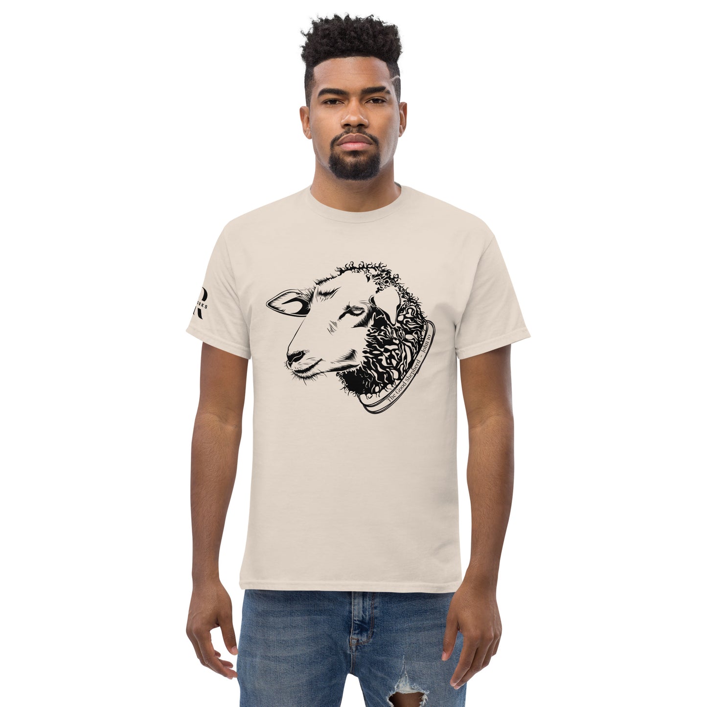 The Good Shepherd Men's classic tee W/Black Print