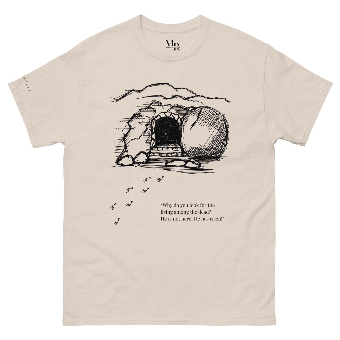 He Is Risen Men's classic tee W/Black Print