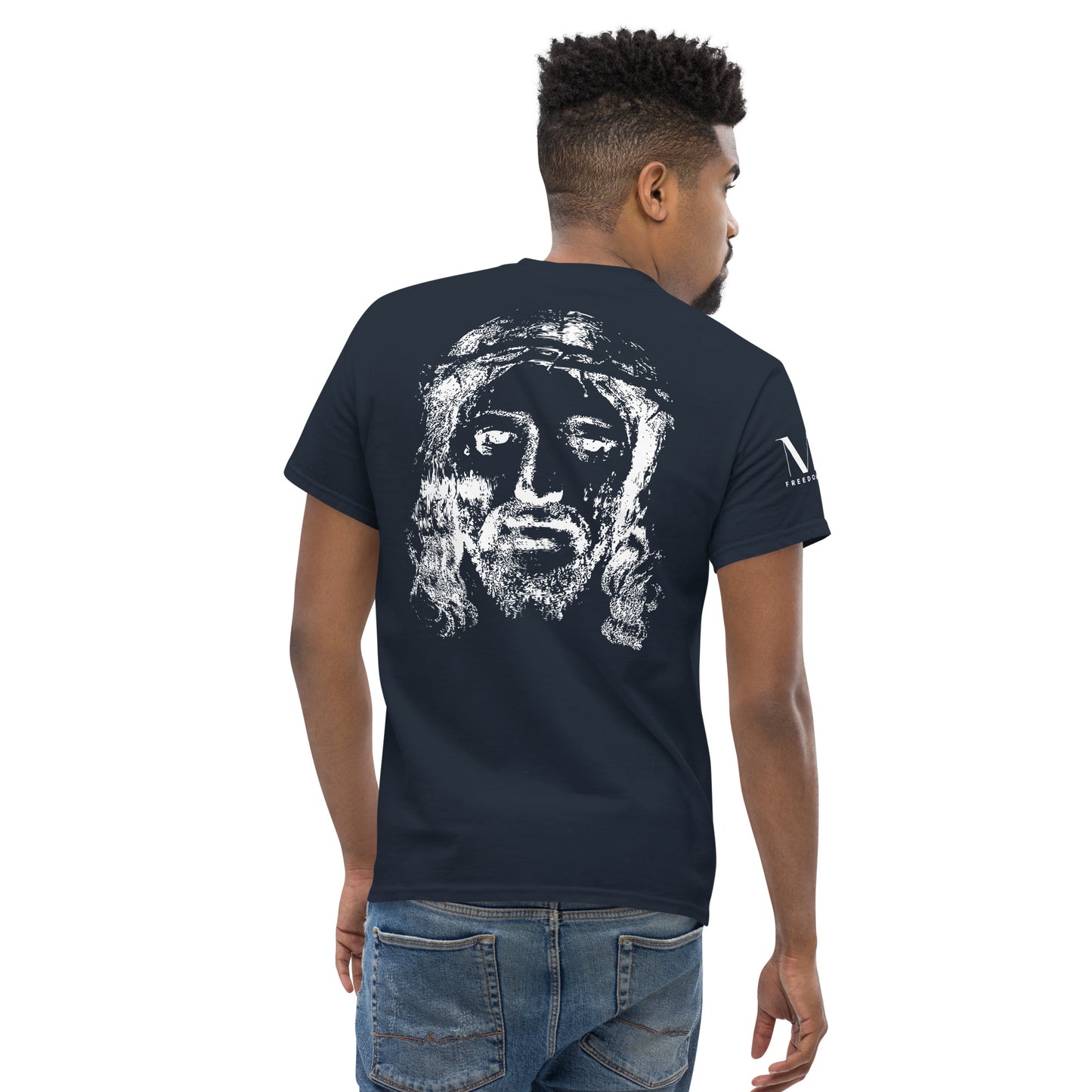 He's Got My Back Men's classic tee W/White Print