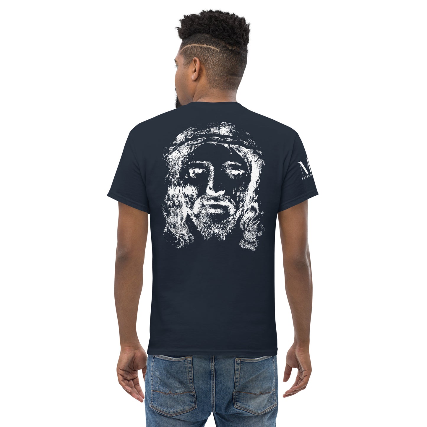 He's Got My Back Men's classic tee W/White Print
