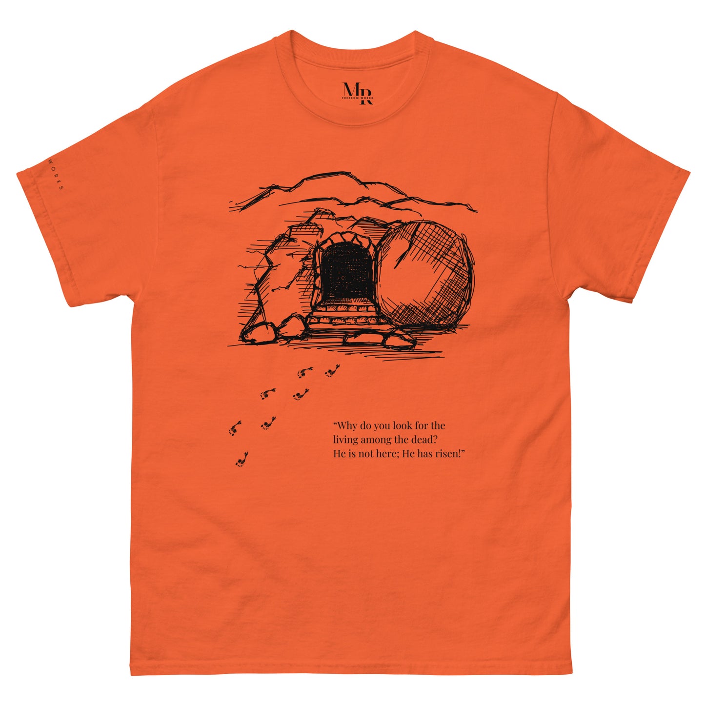 He Is Risen Men's classic tee W/Black Print