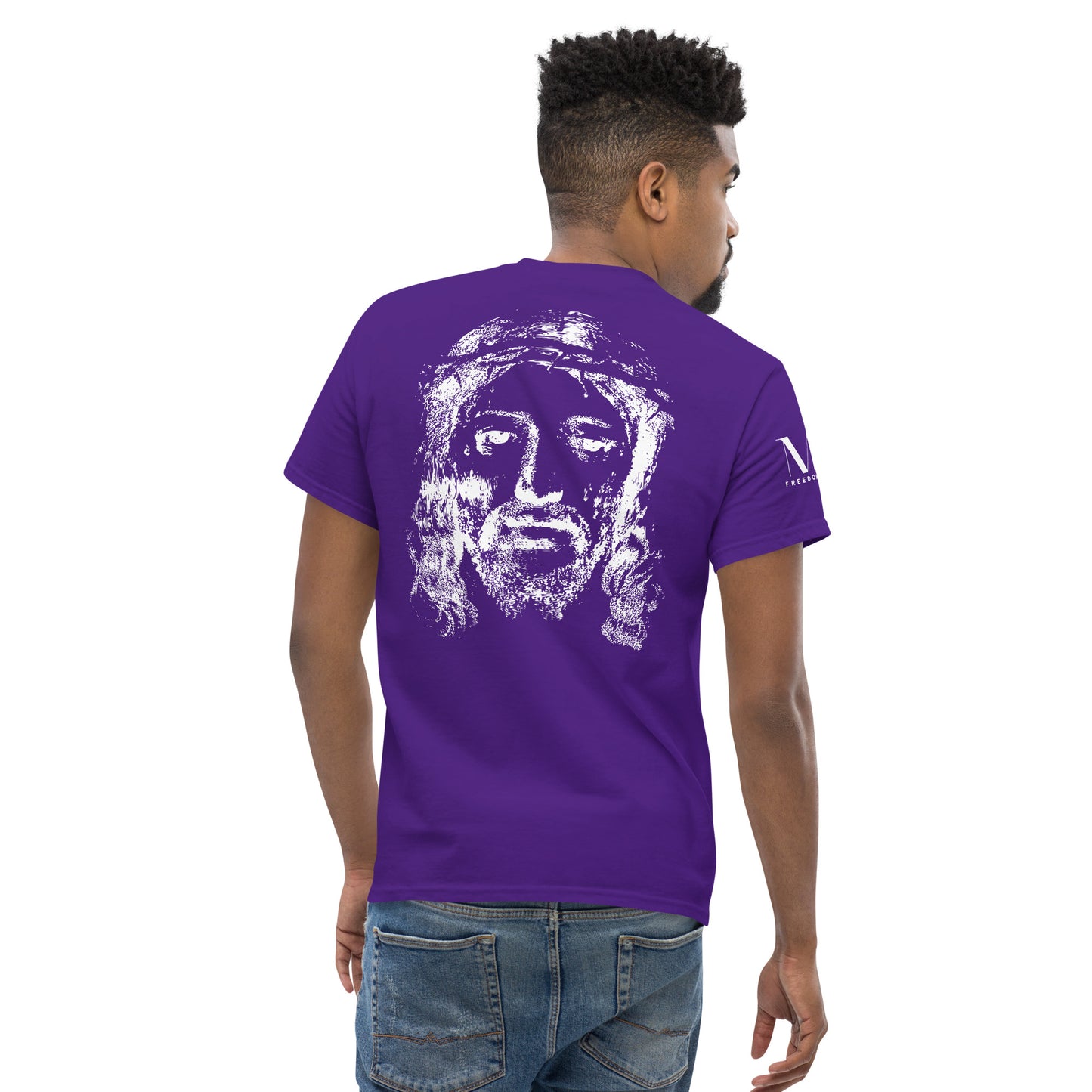 He's Got My Back Men's classic tee W/White Print