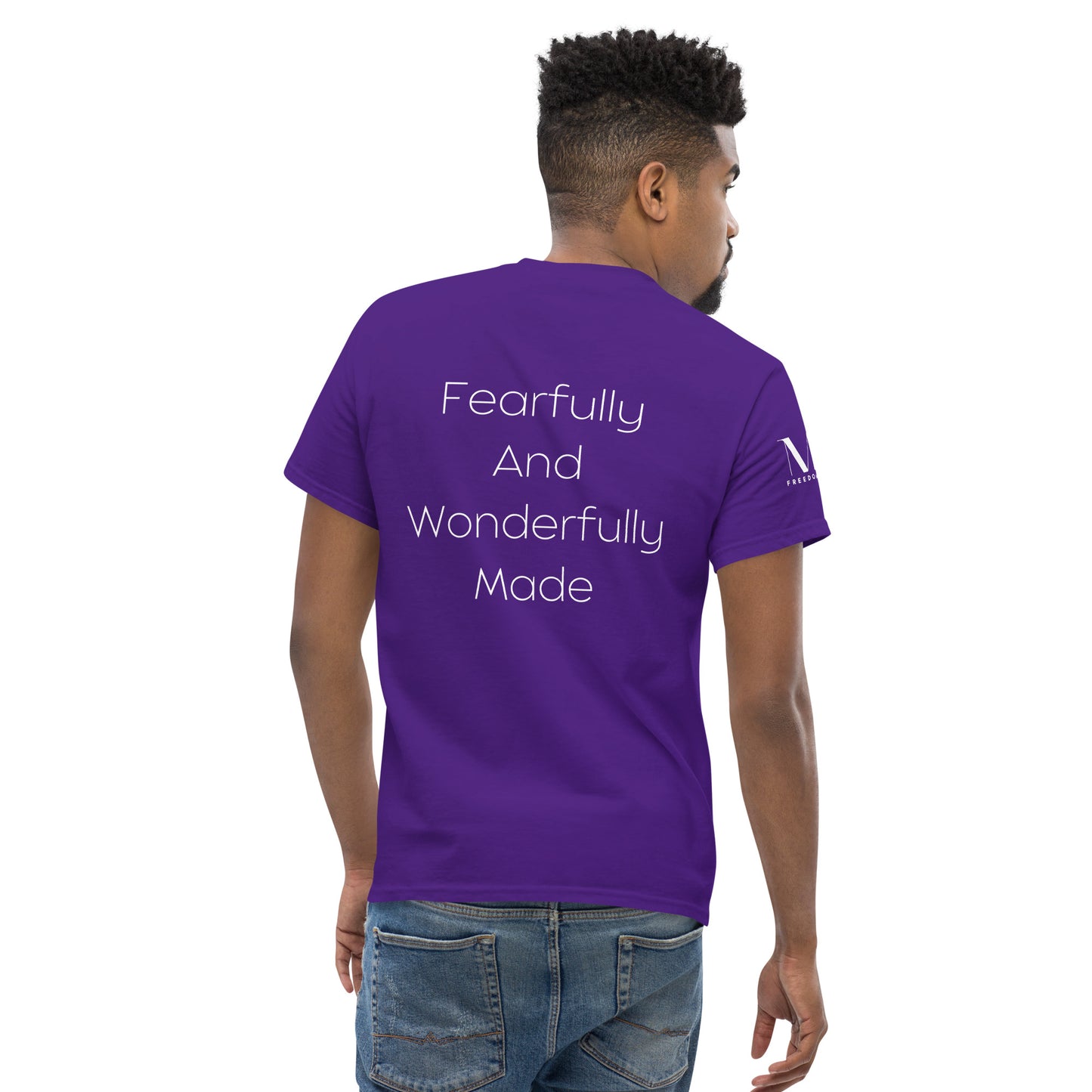 Fearfully And Wonderfully Made Men's classic tee W/White Print