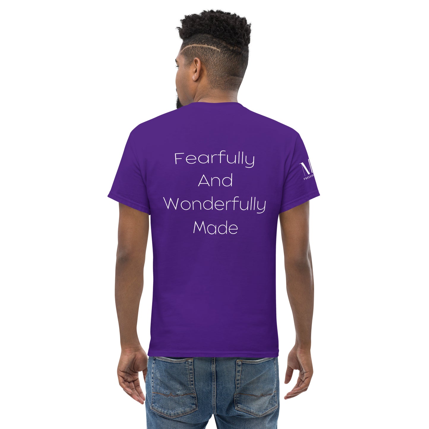 Fearfully And Wonderfully Made Men's classic tee W/White Print