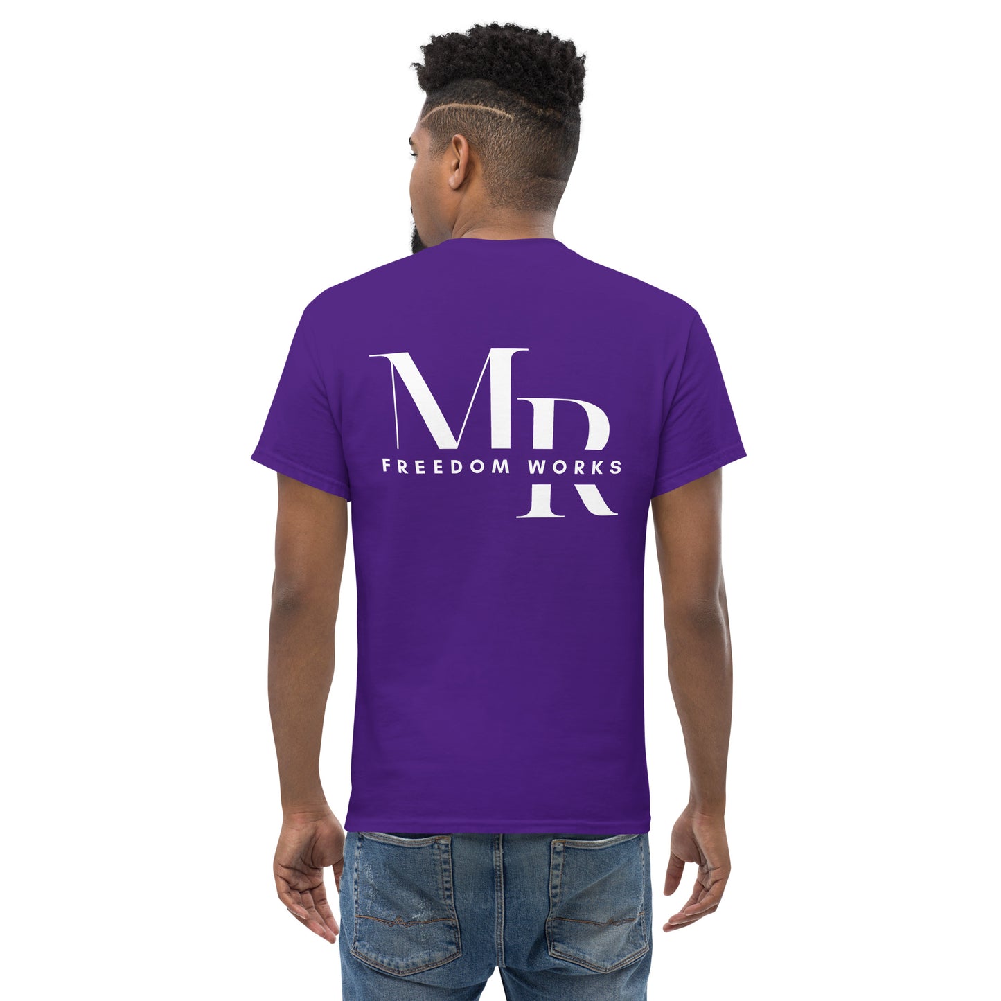 Heart Beats In Time Men's classic tee W/White Print