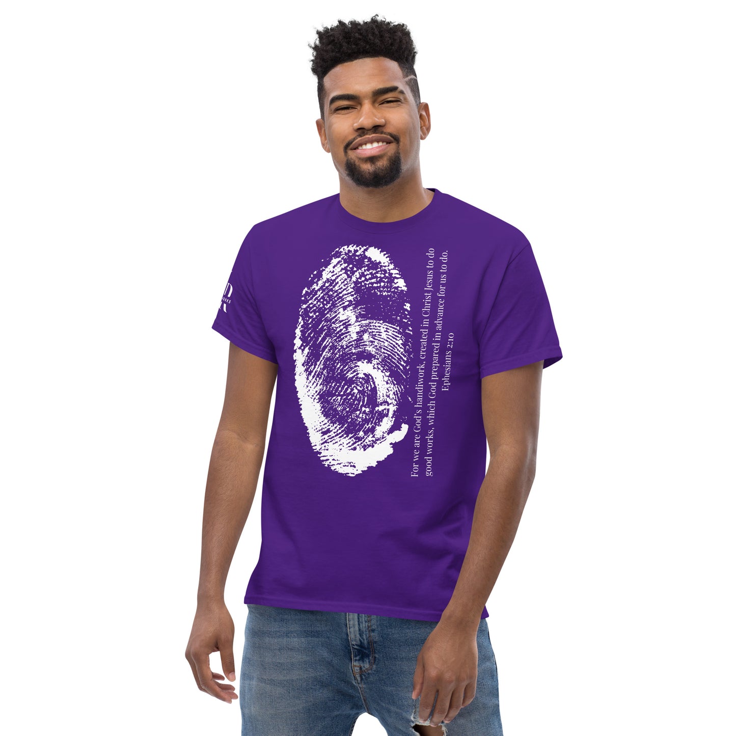 Fearfully And Wonderfully Made Men's classic tee W/White Print