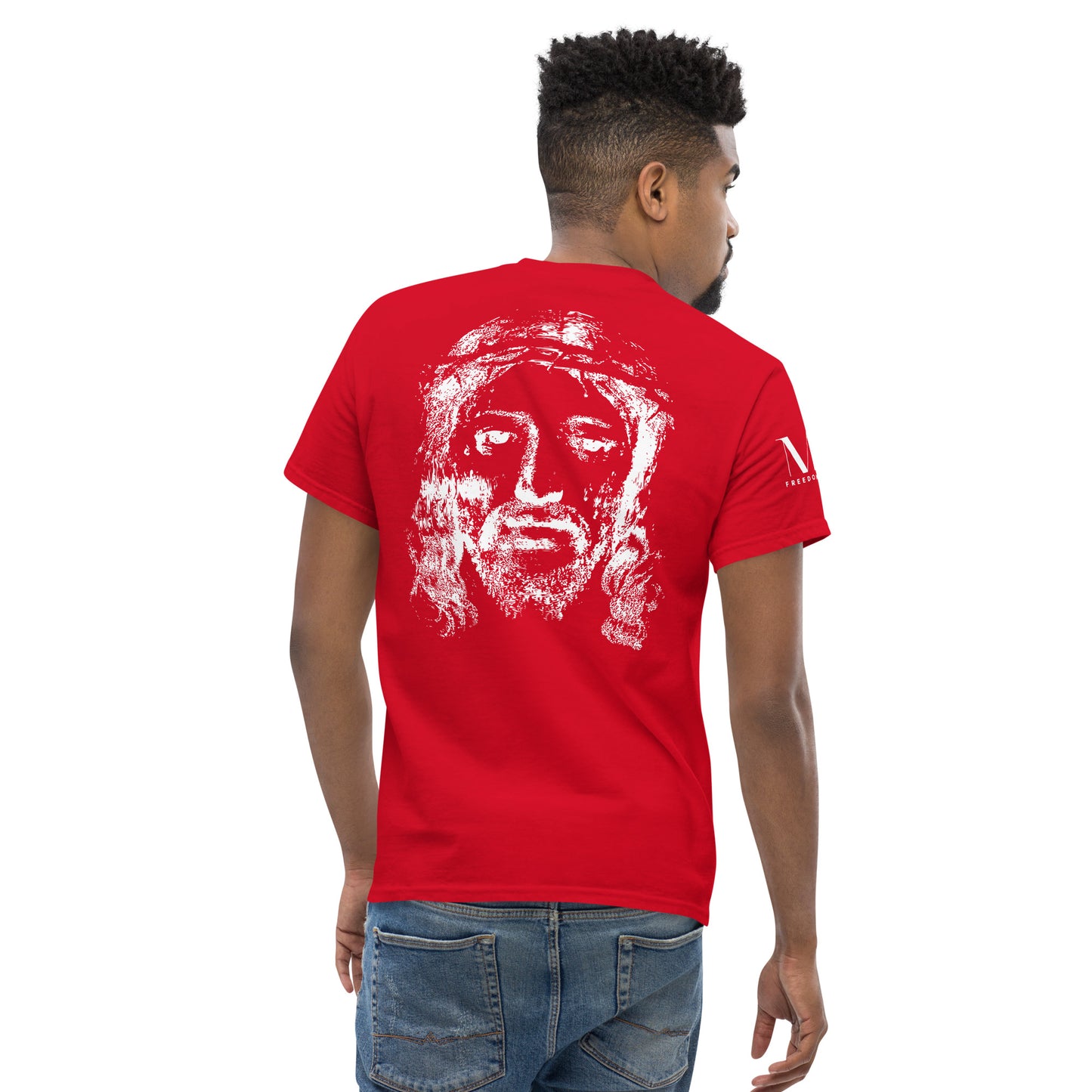 He's Got My Back Men's classic tee W/White Print