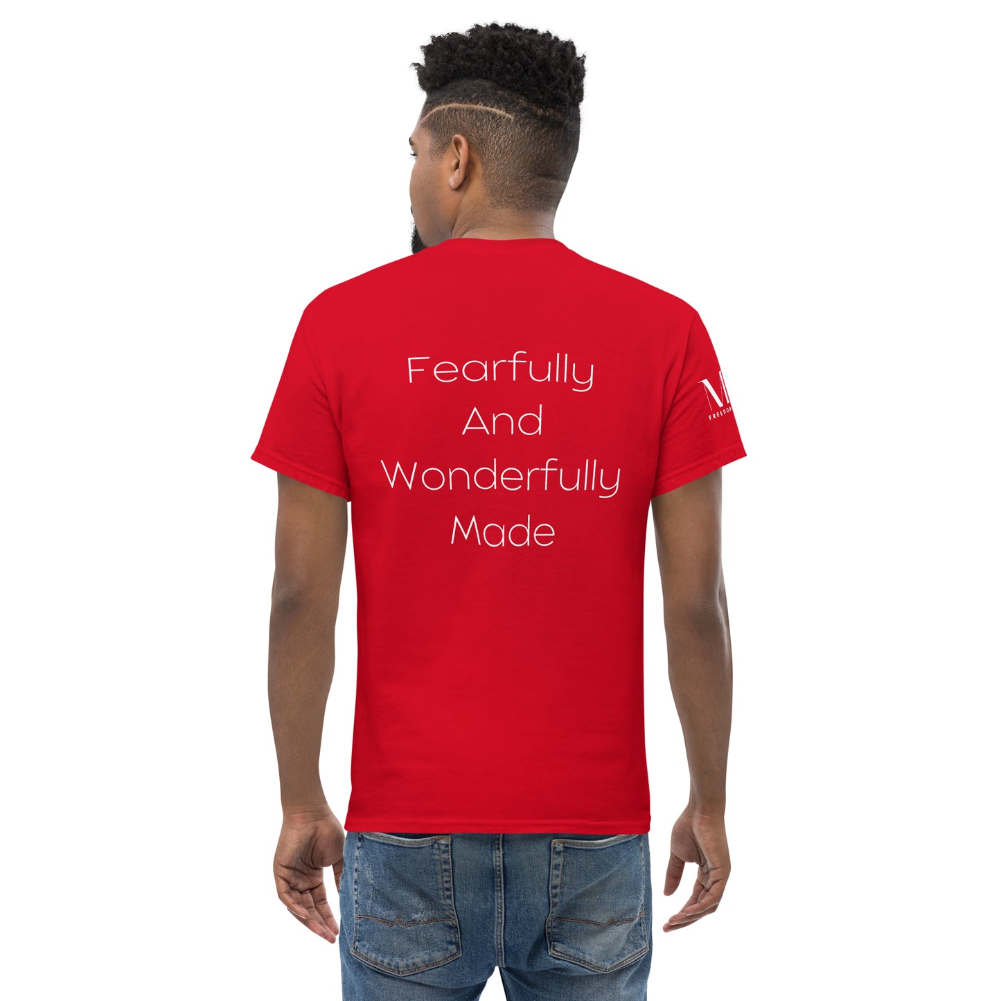 Fearfully And Wonderfully Made Men's classic tee W/White Print