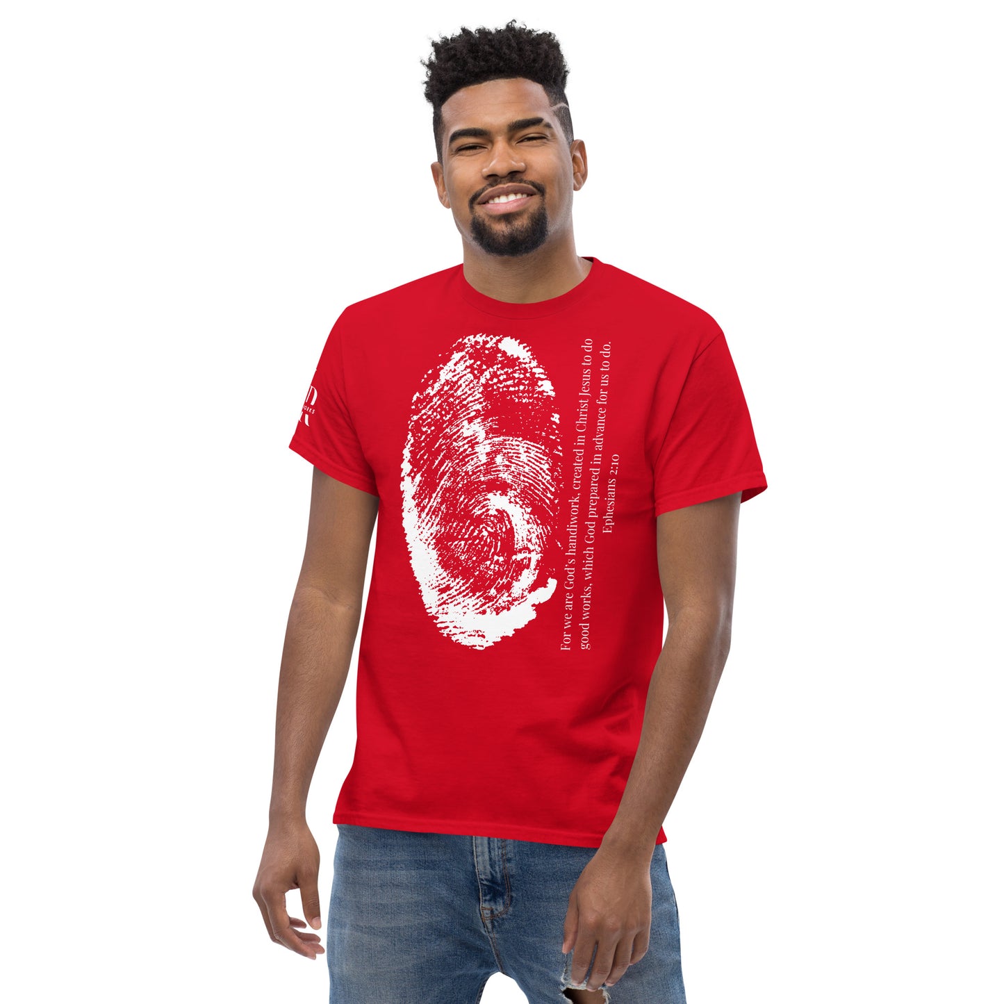 Fearfully And Wonderfully Made Men's classic tee W/White Print