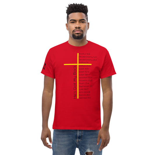 He's Got My Back Men's classic tee W/Black Print