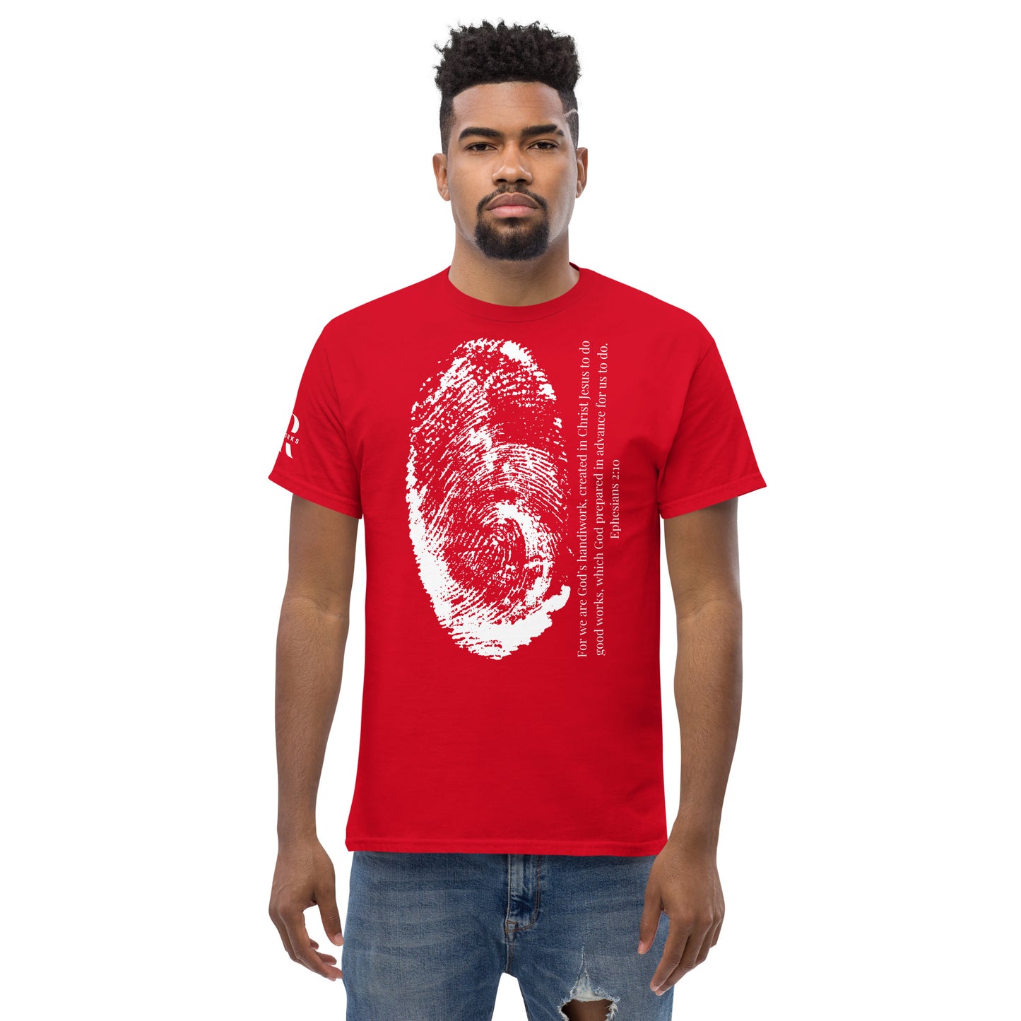 Fearfully And Wonderfully Made Men's classic tee W/White Print