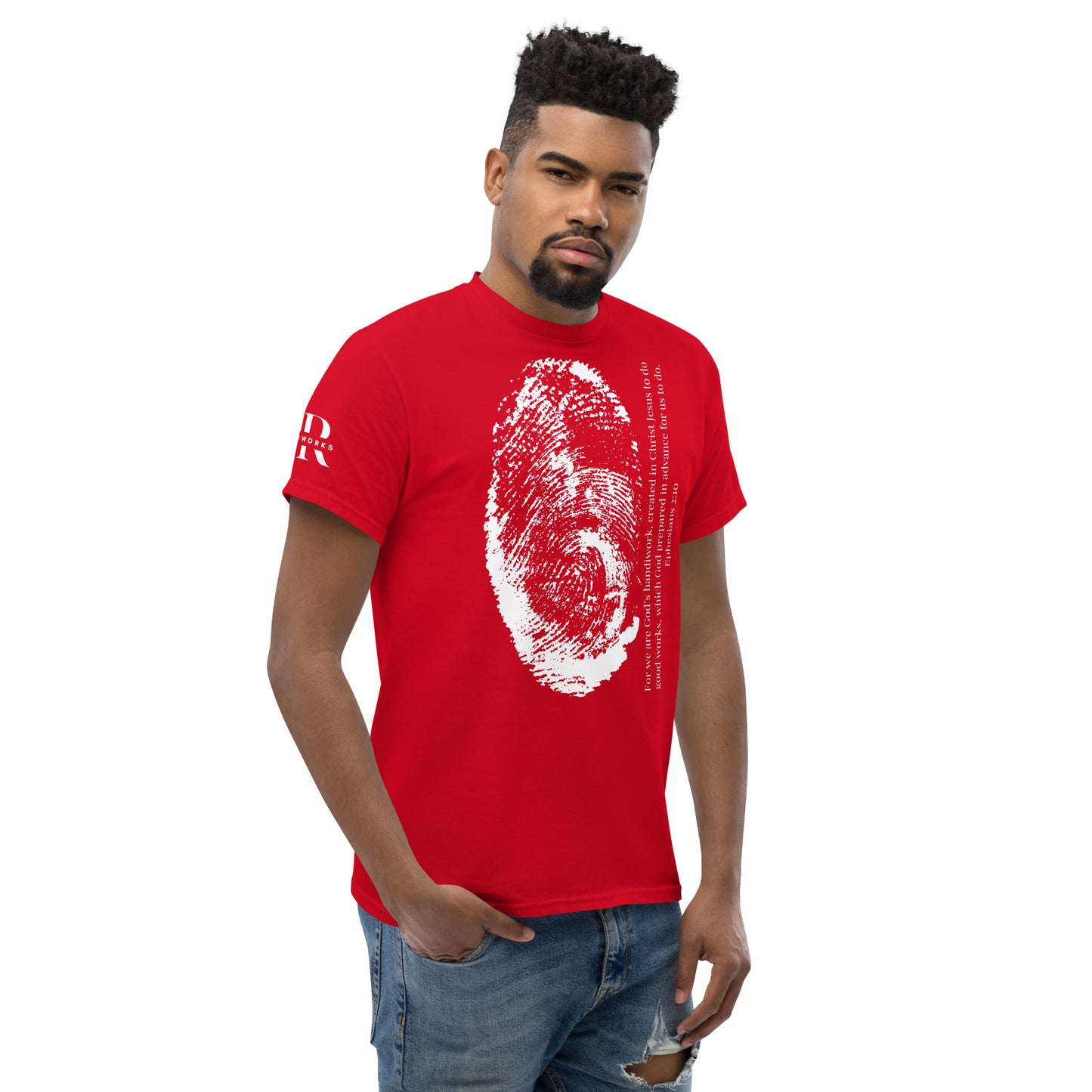 Fearfully And Wonderfully Made Men's classic tee W/White Print