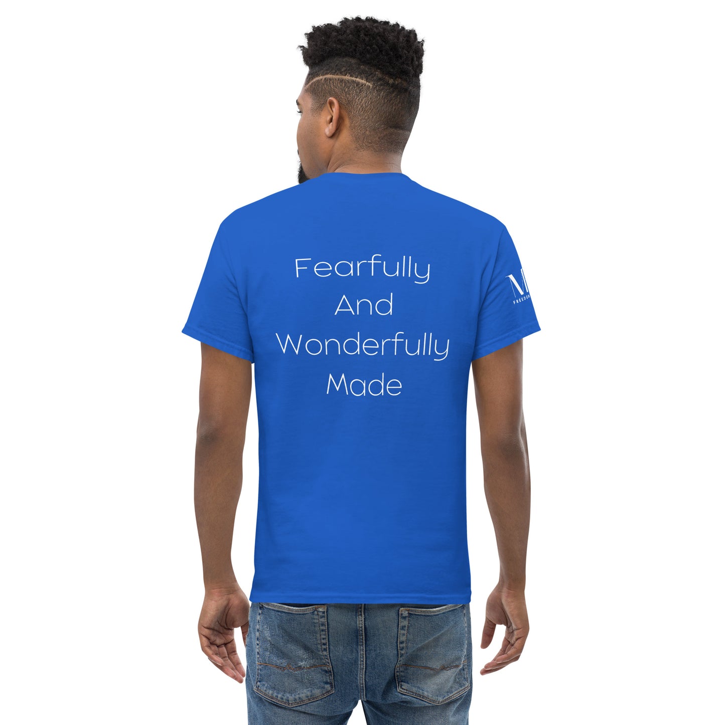 Fearfully And Wonderfully Made Men's classic tee W/White Print