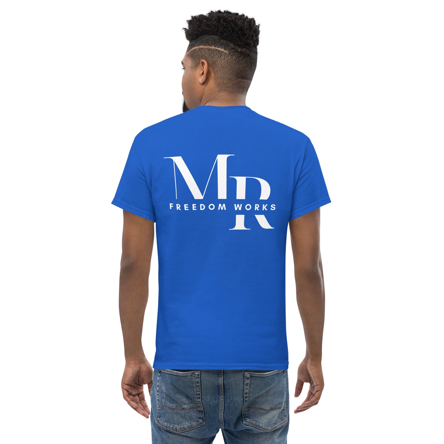Heart Beats In Time Men's classic tee W/White Print