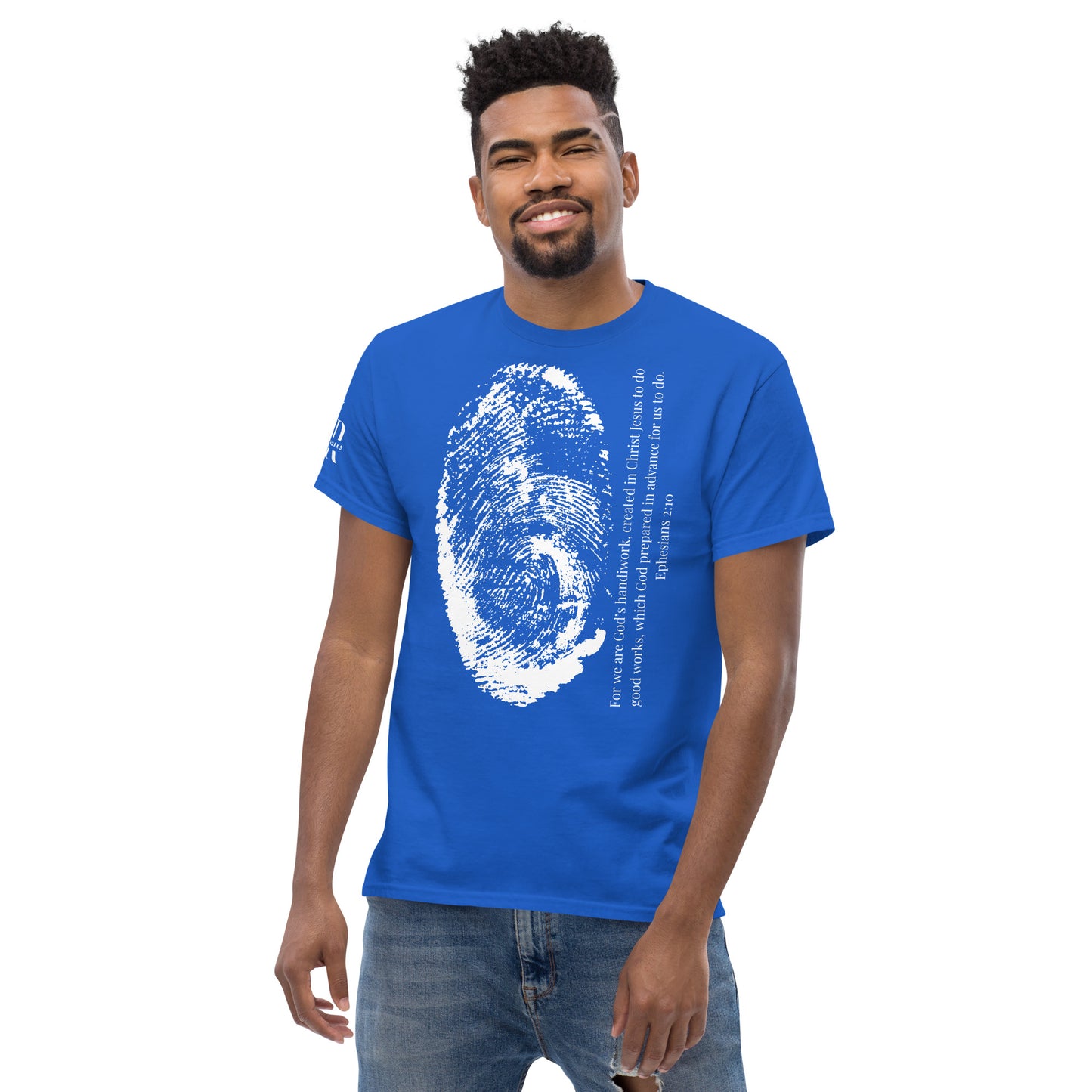Fearfully And Wonderfully Made Men's classic tee W/White Print