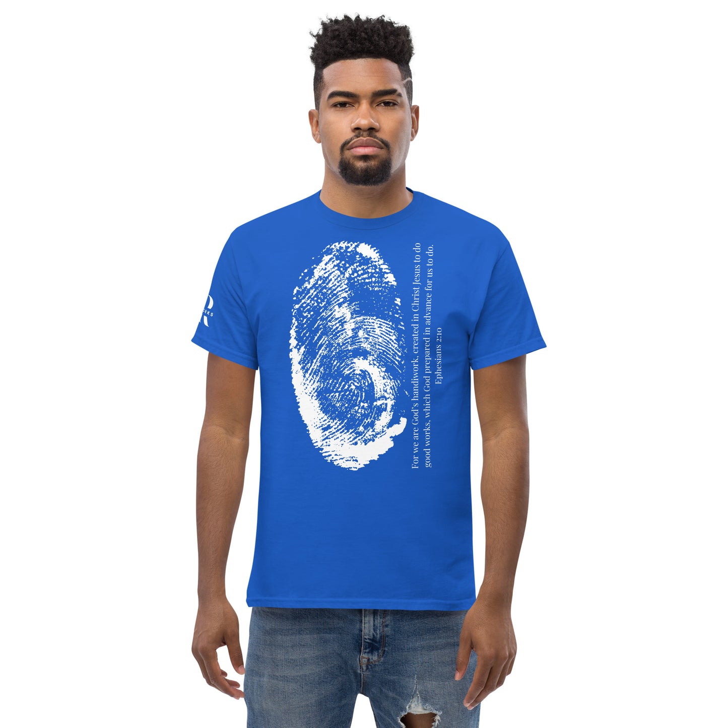 Fearfully And Wonderfully Made Men's classic tee W/White Print