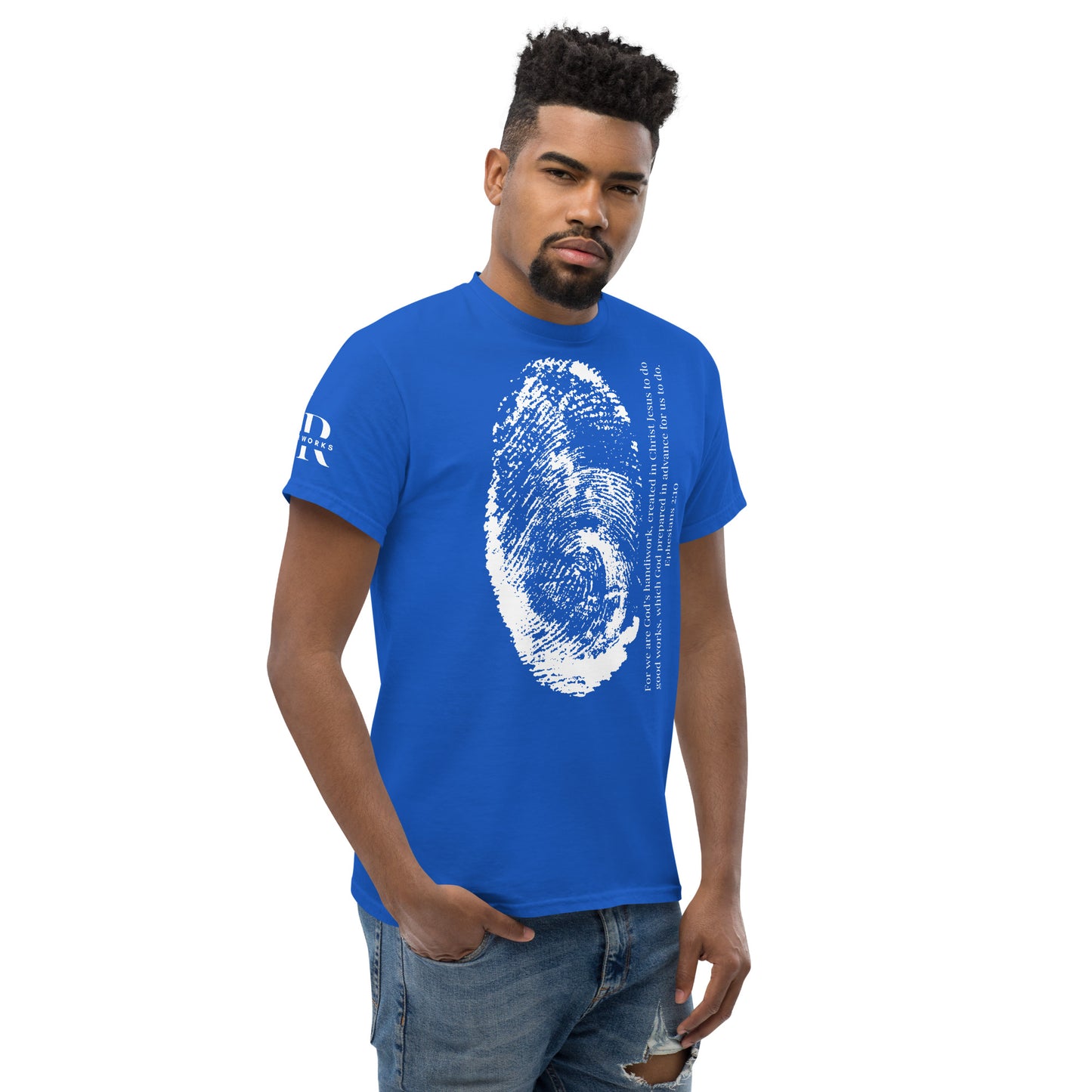 Fearfully And Wonderfully Made Men's classic tee W/White Print