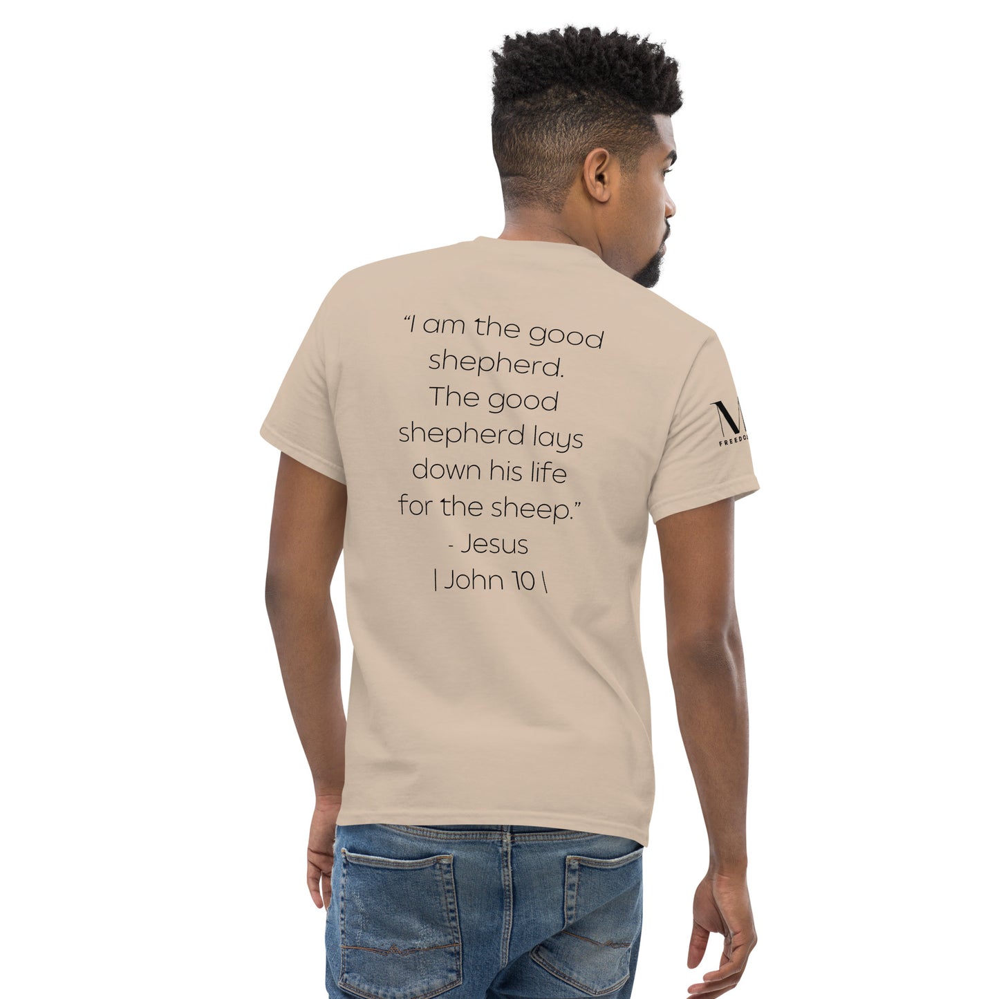 The Good Shepherd Men's classic tee W/Black Print