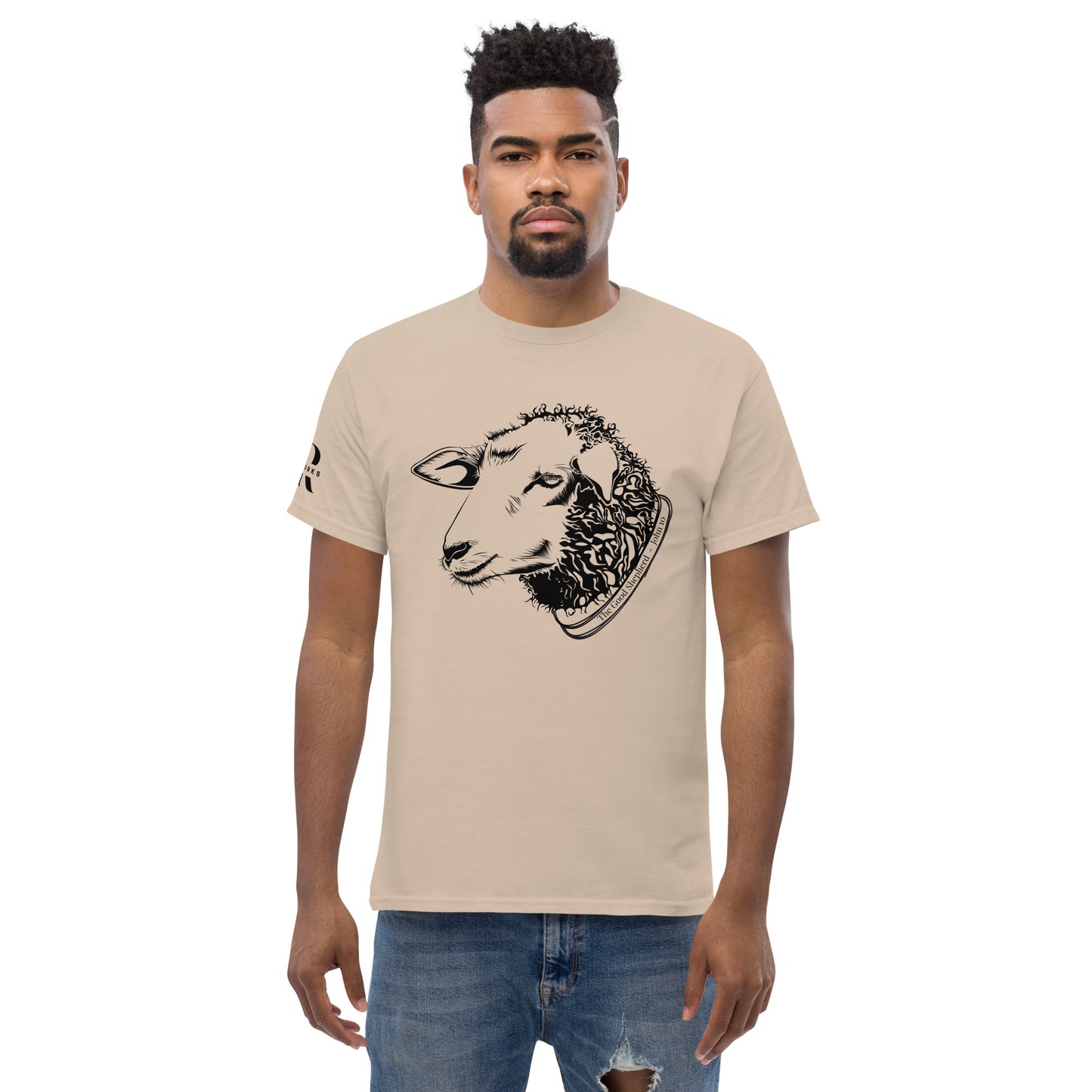 The Good Shepherd Men's classic tee W/Black Print
