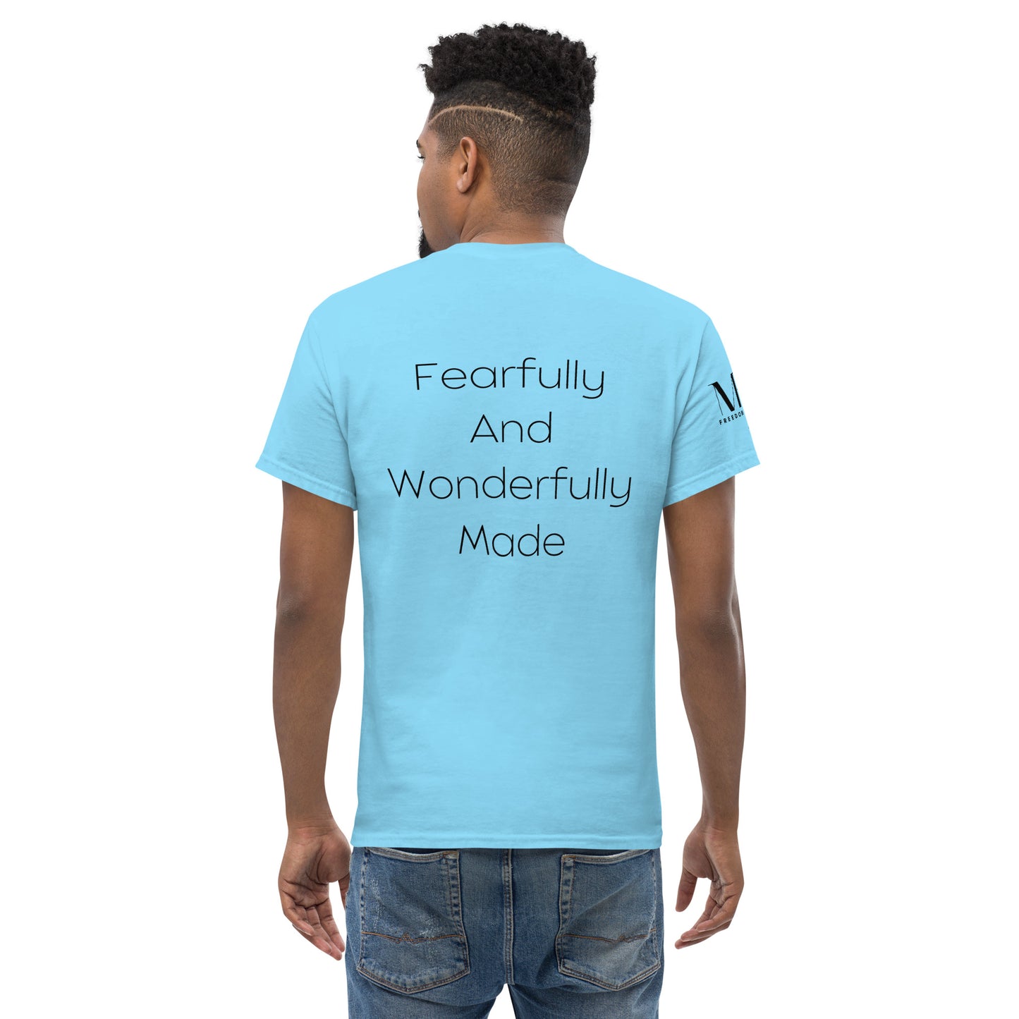 Fearfully And Wonderfully Made Men's classic tee W/Black Print