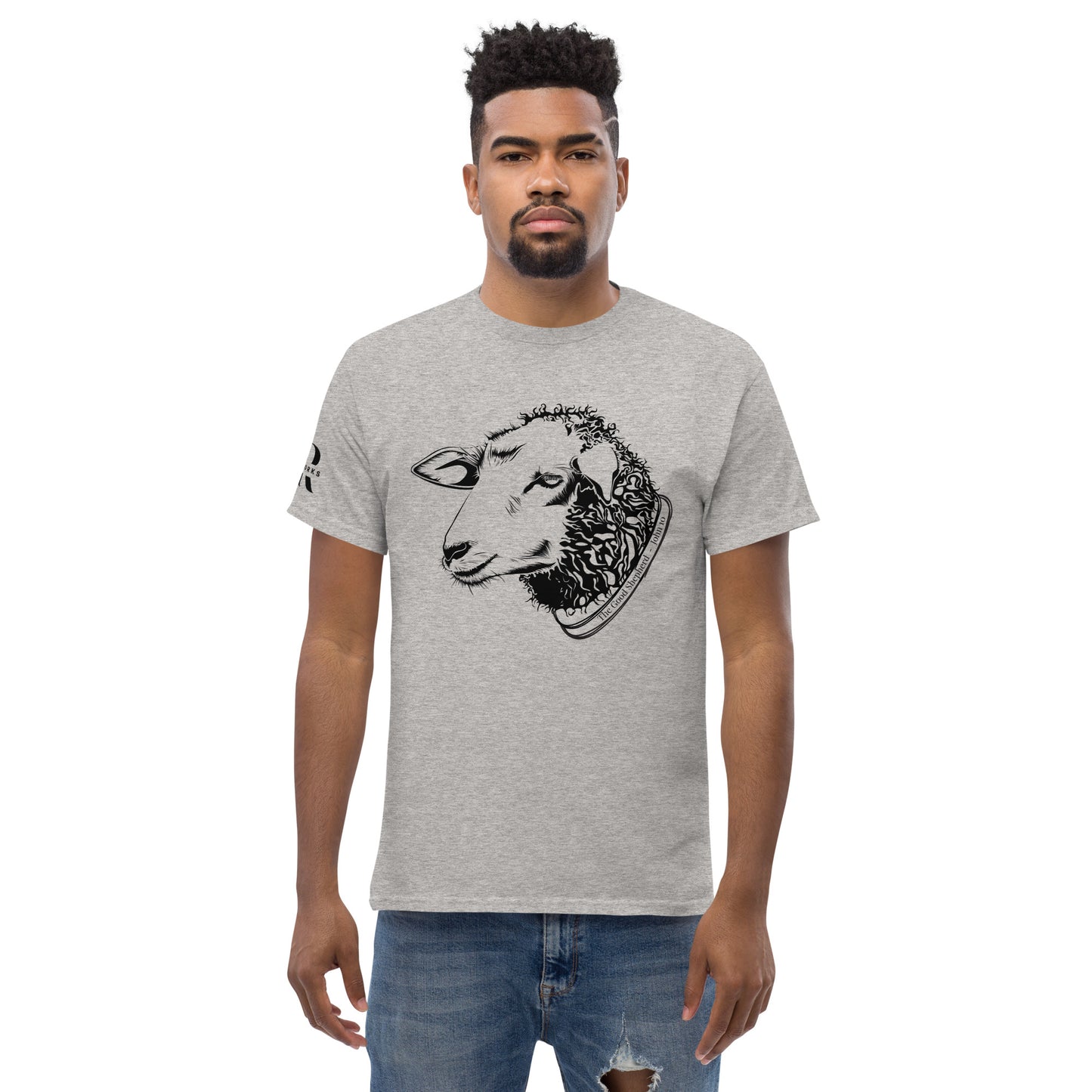 The Good Shepherd Men's classic tee W/Black Print