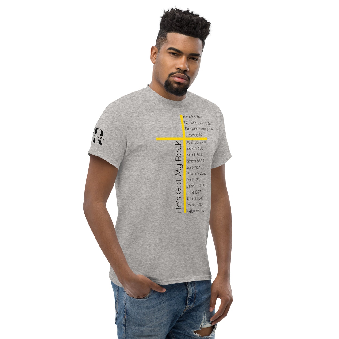 He's Got My Back Men's classic tee W/Black Print
