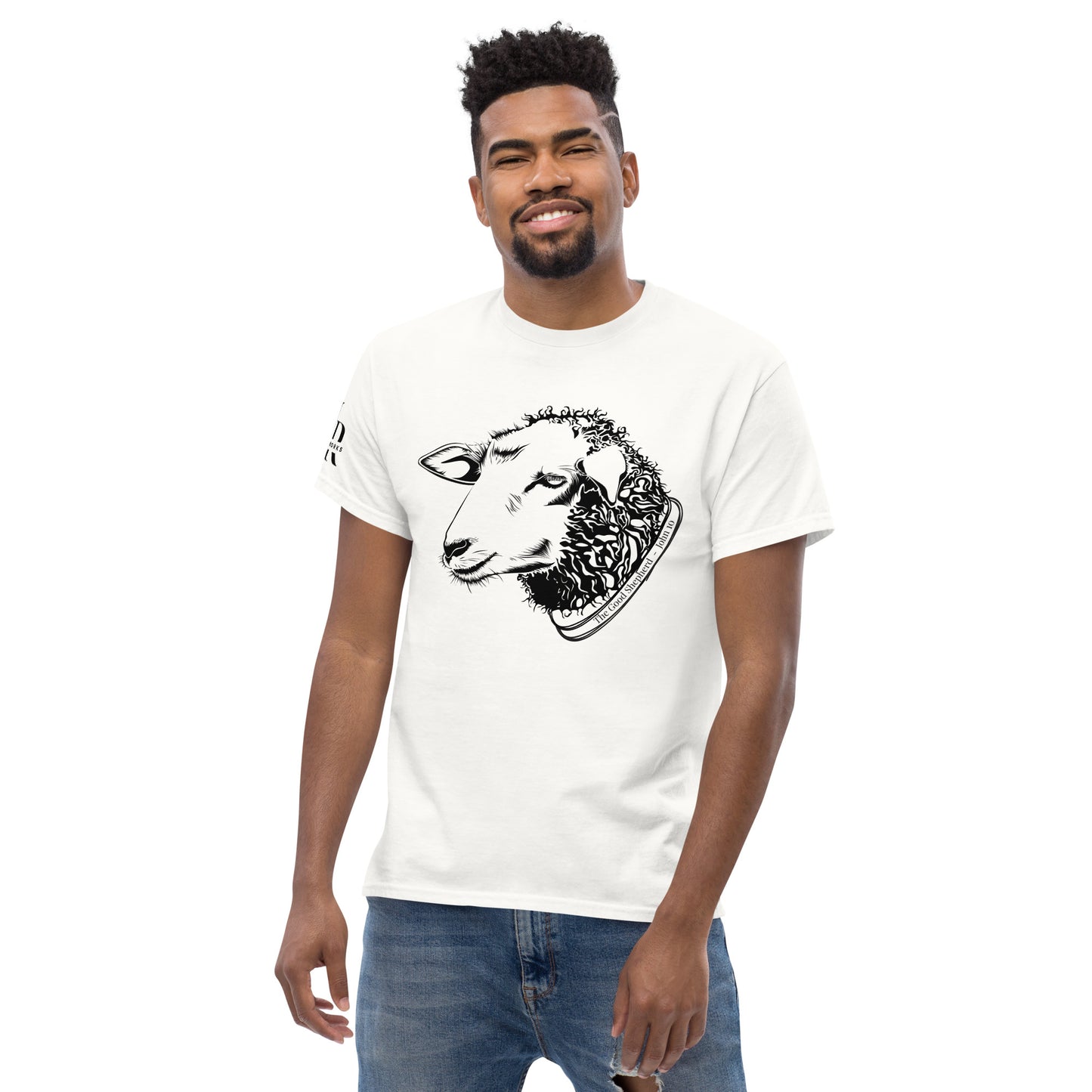 The Good Shepherd Men's classic tee W/Black Print