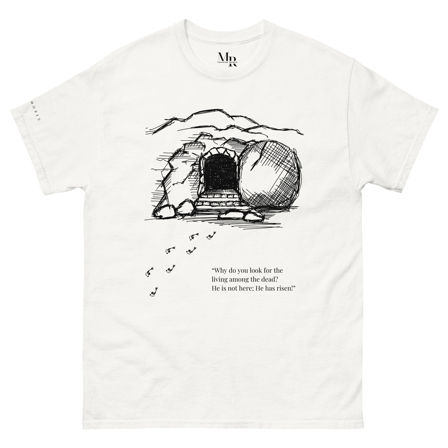 He Is Risen Men's classic tee W/Black Print