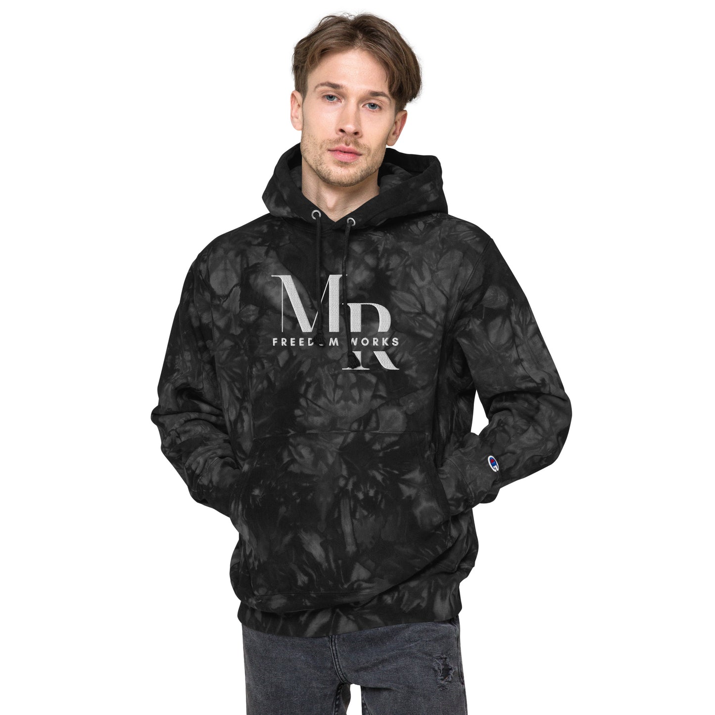 MR Freedom Works Unisex Champion tie-dye hoodie