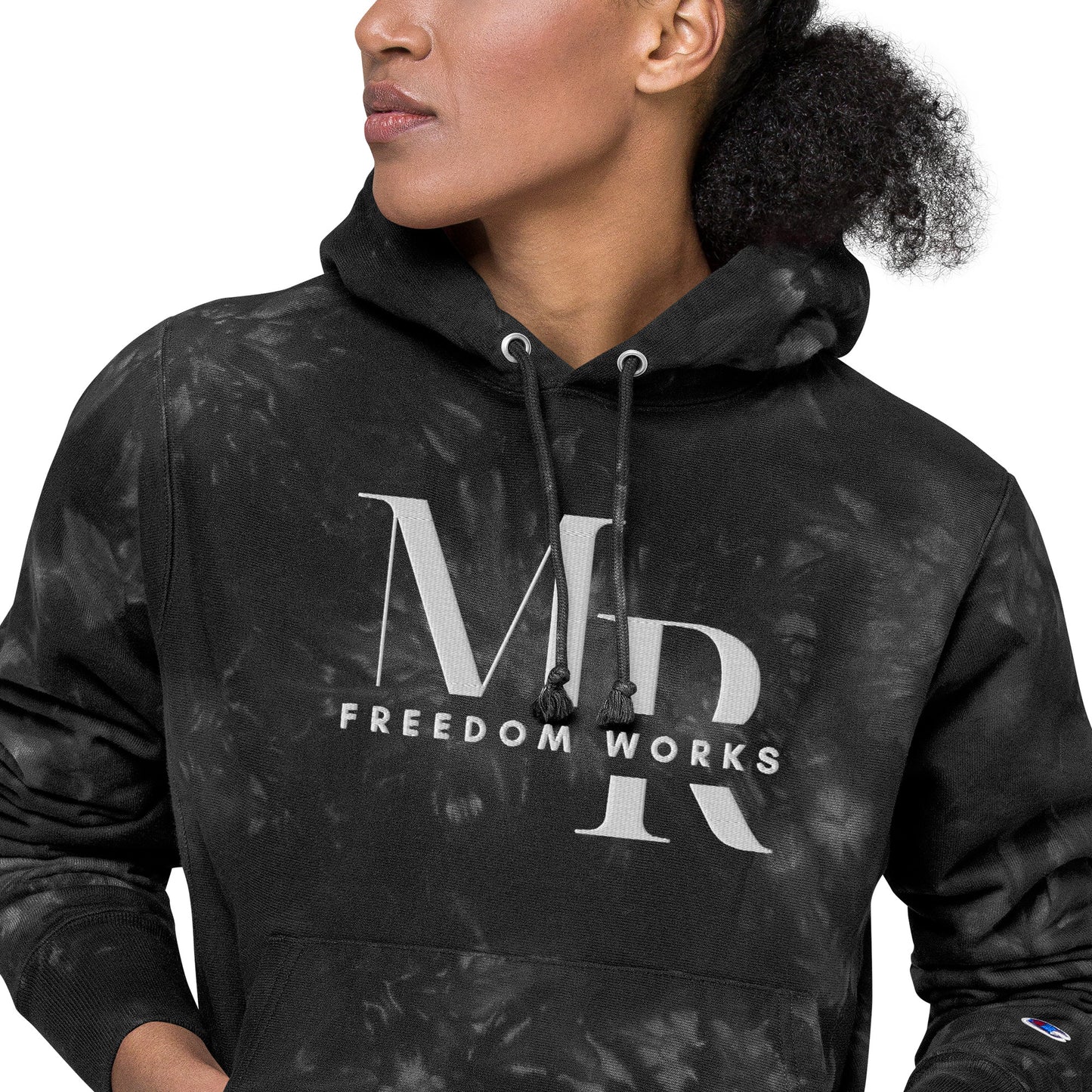 MR Freedom Works Unisex Champion tie-dye hoodie