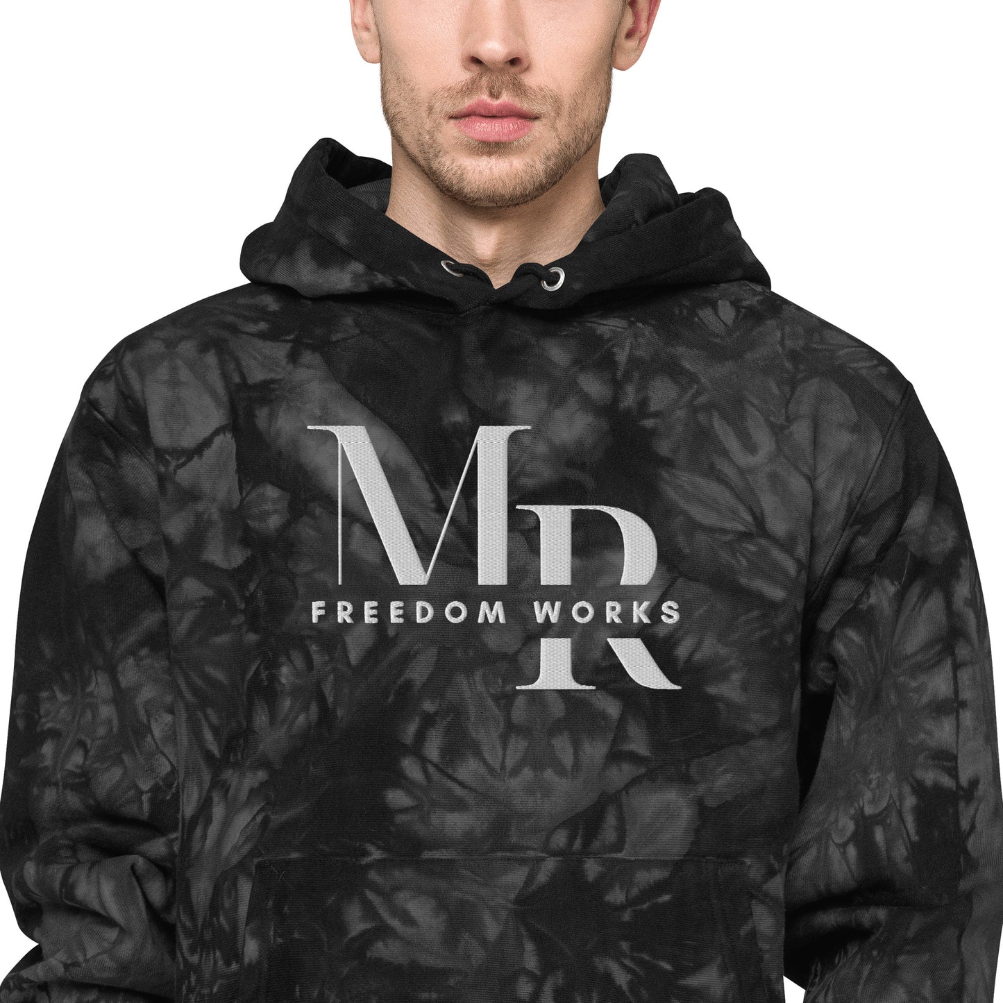 MR Freedom Works Unisex Champion tie-dye hoodie