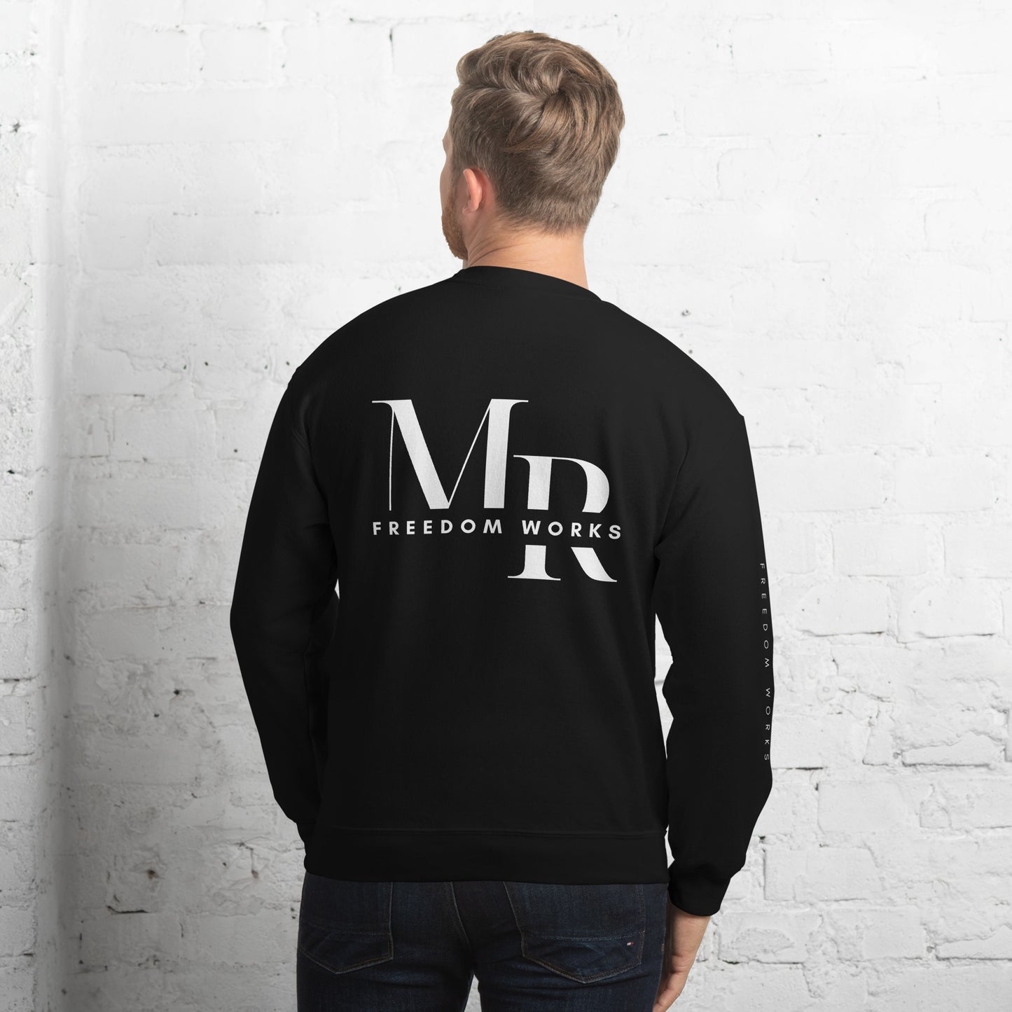 Heart Beats In Time Unisex Sweatshirt W/White Print