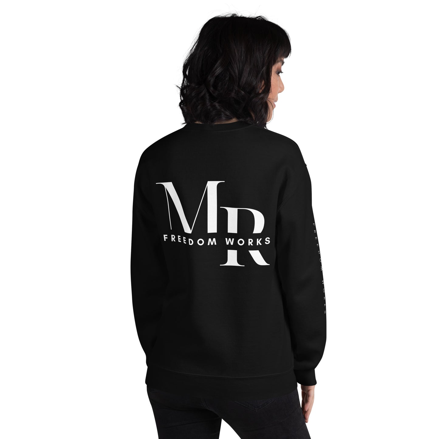 Heart Beats In Time Unisex Sweatshirt W/White Print