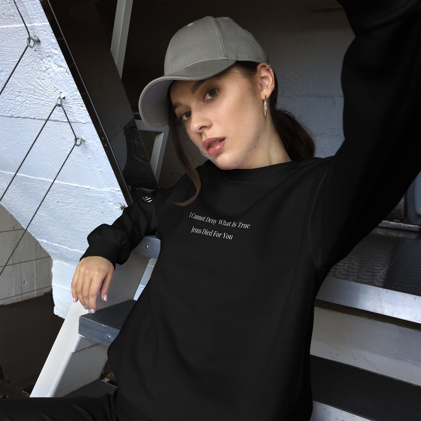 Jesus Died For You Unisex Sweatshirt W/ Black Print