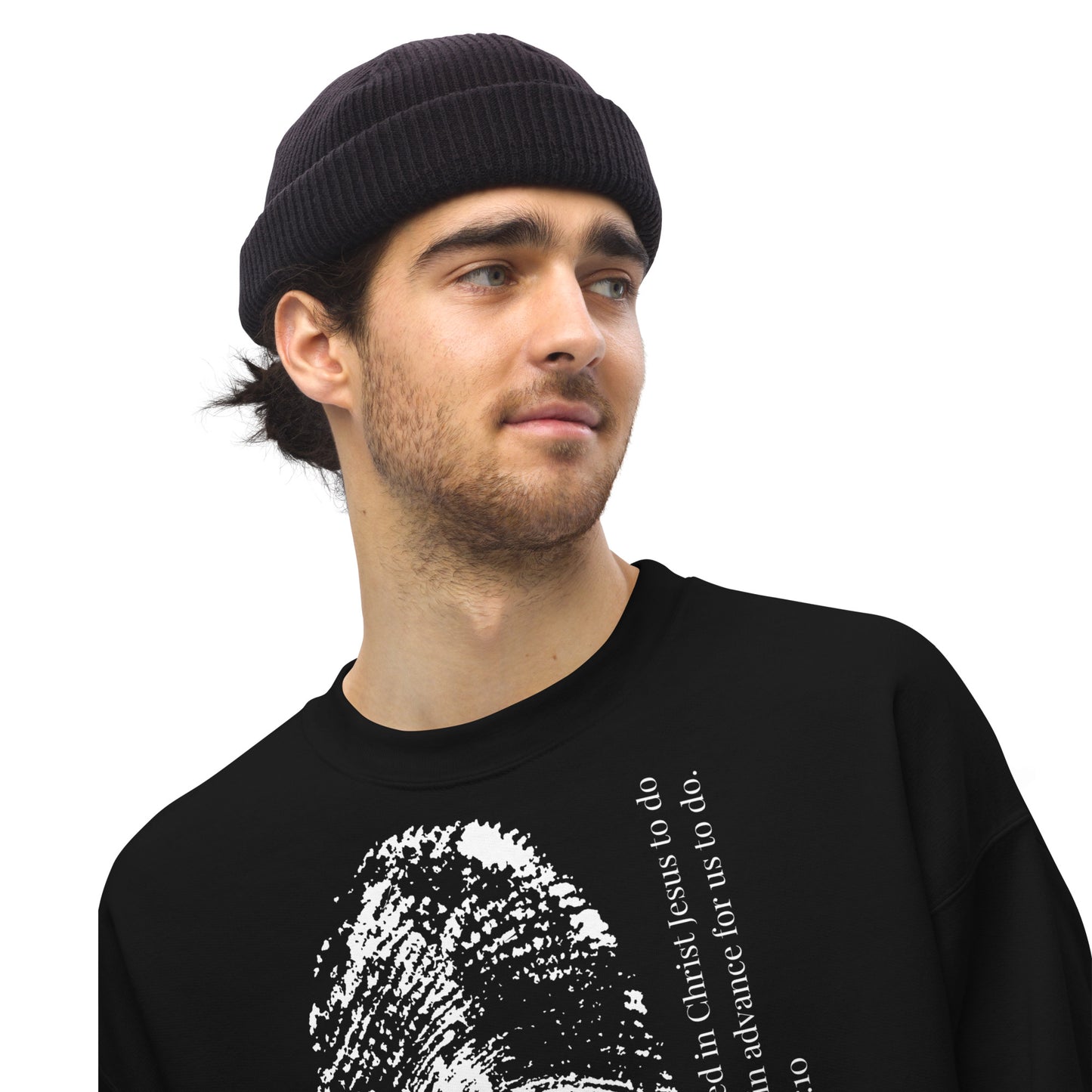 Fearfully And Wonderfully Made Unisex Sweatshirt W/White Print