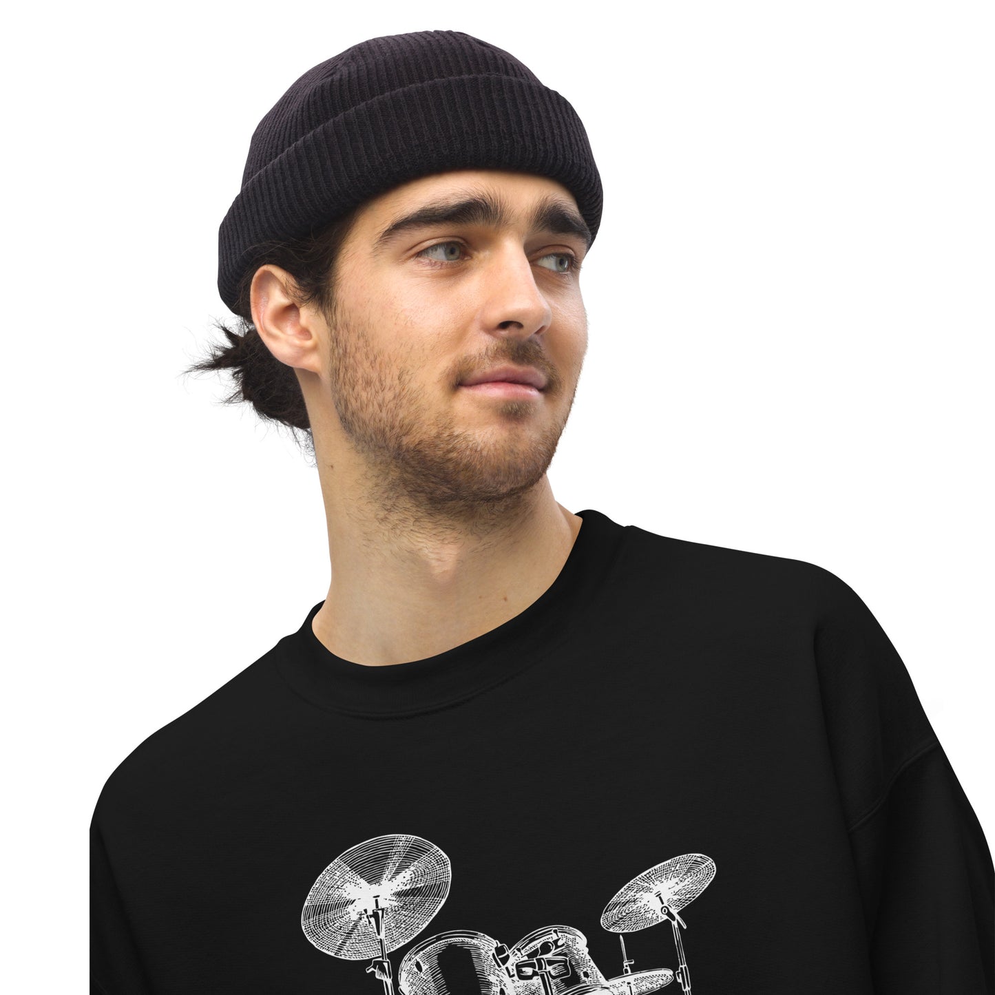Heart Beats In Time Unisex Sweatshirt W/White Print