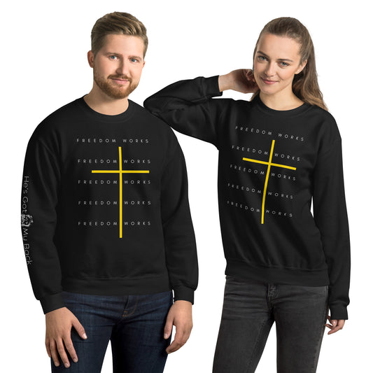 Freedom Works Unisex Sweatshirt W/White Print