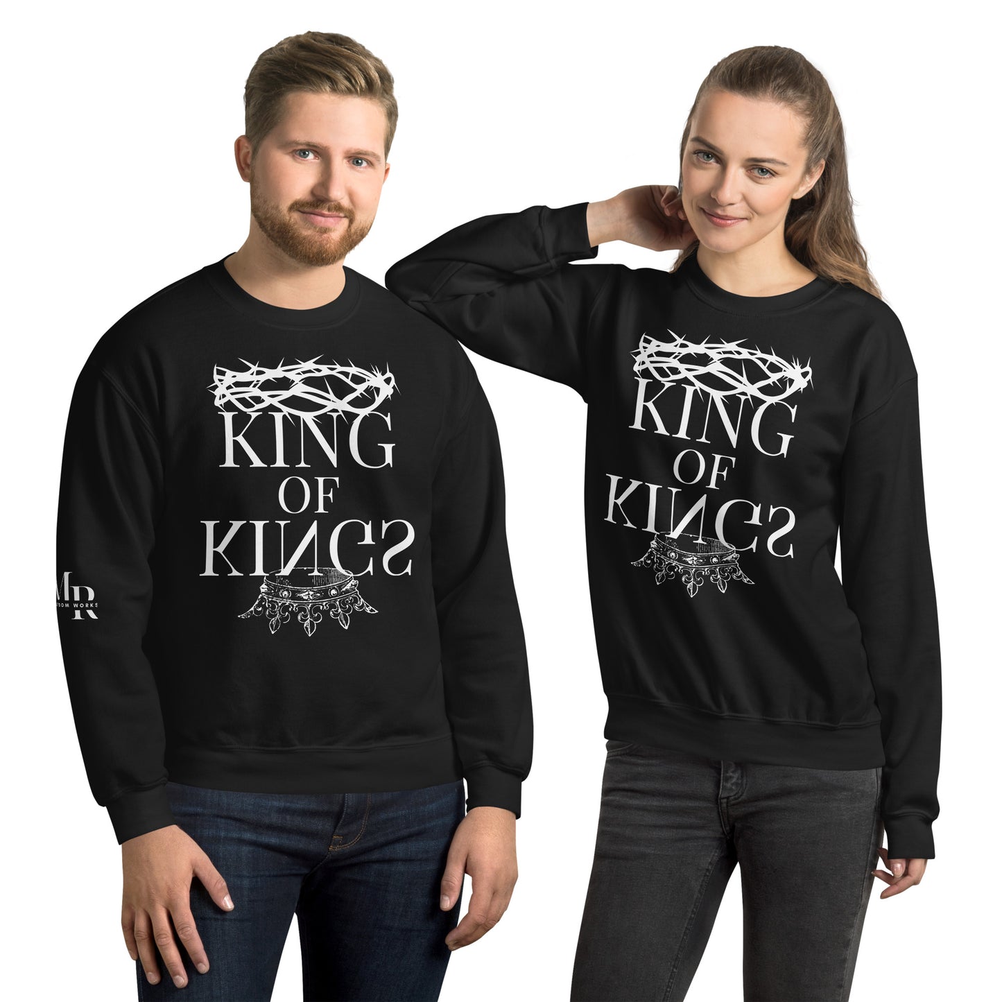 King of kings Unisex Sweatshirt W/White Print