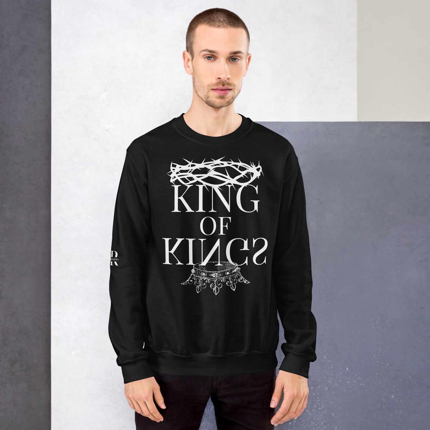 King of kings Unisex Sweatshirt W/White Print