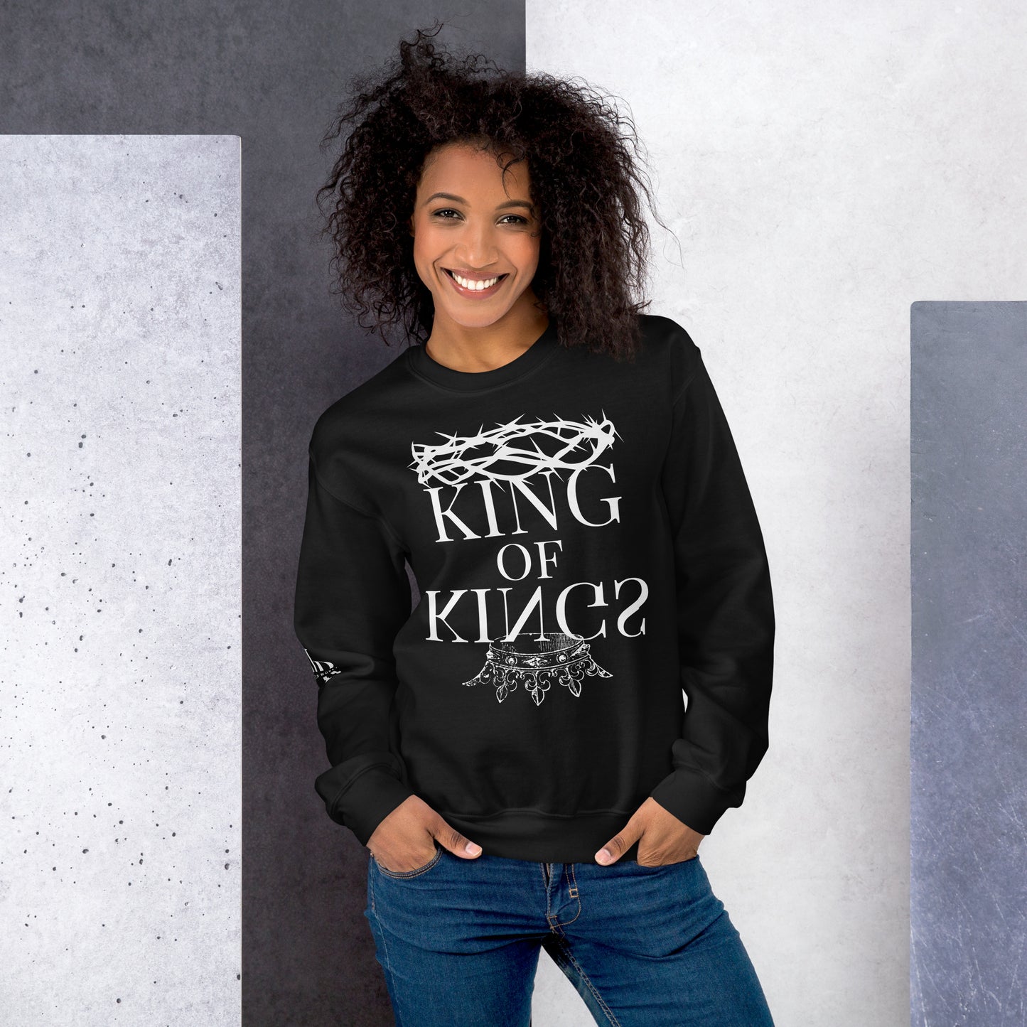 King of kings Unisex Sweatshirt W/White Print