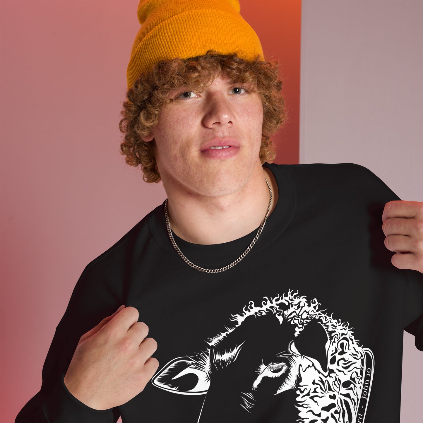 The Good Shepherd Unisex Sweatshirt W/White Print